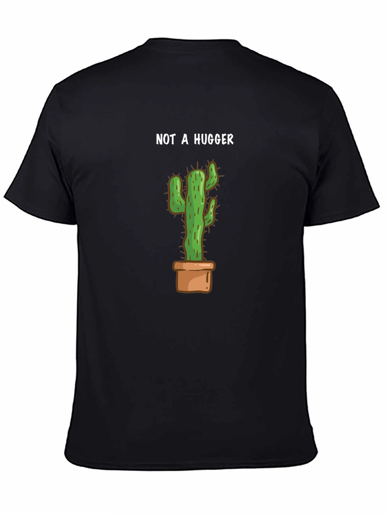 Not A Hugger Cactus Graphic T-Shirt