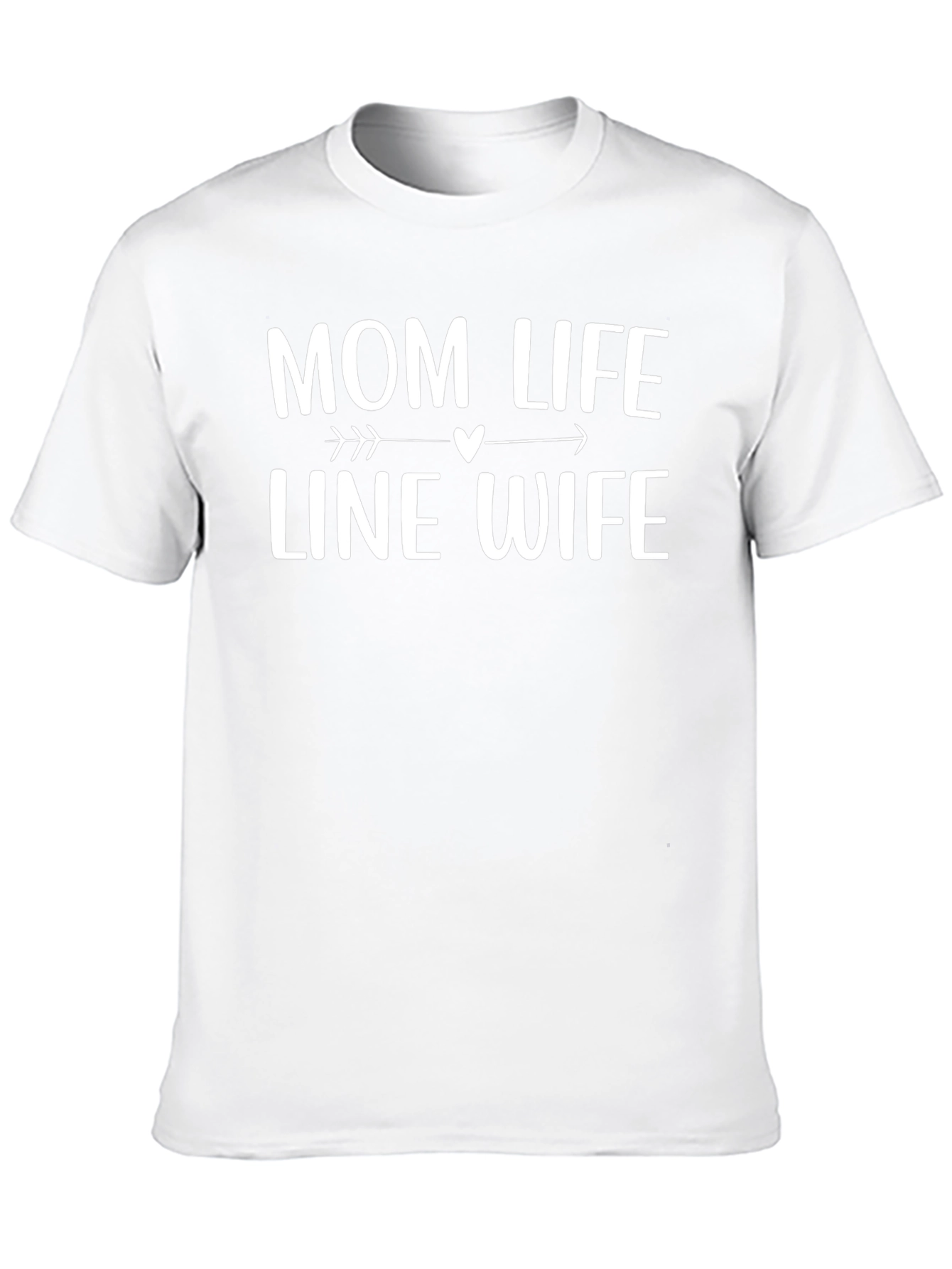 Mom Life Line Wife Graphic Tee - Black