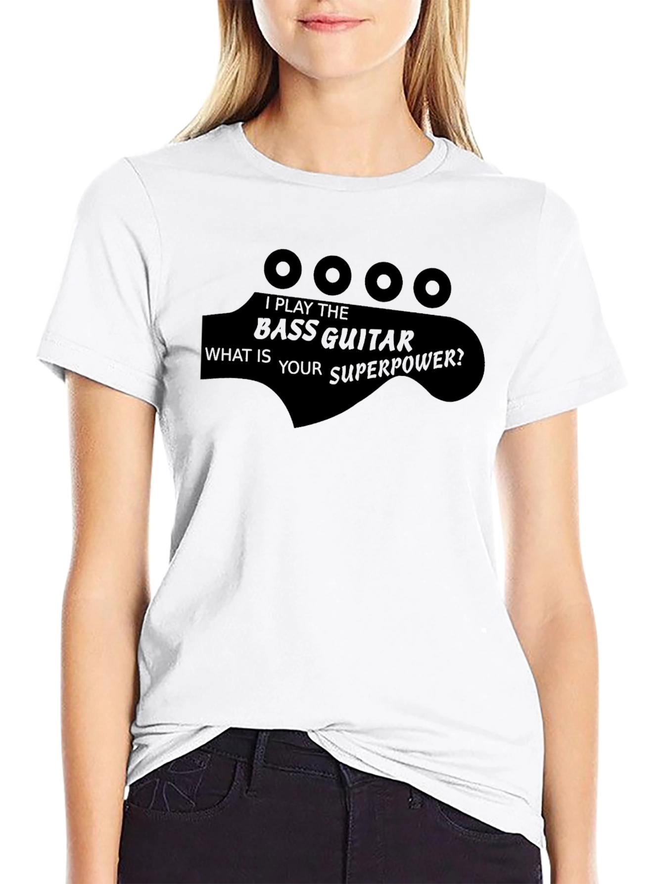 Bass Guitar Superpower T-Shirt - Music Lover Tee