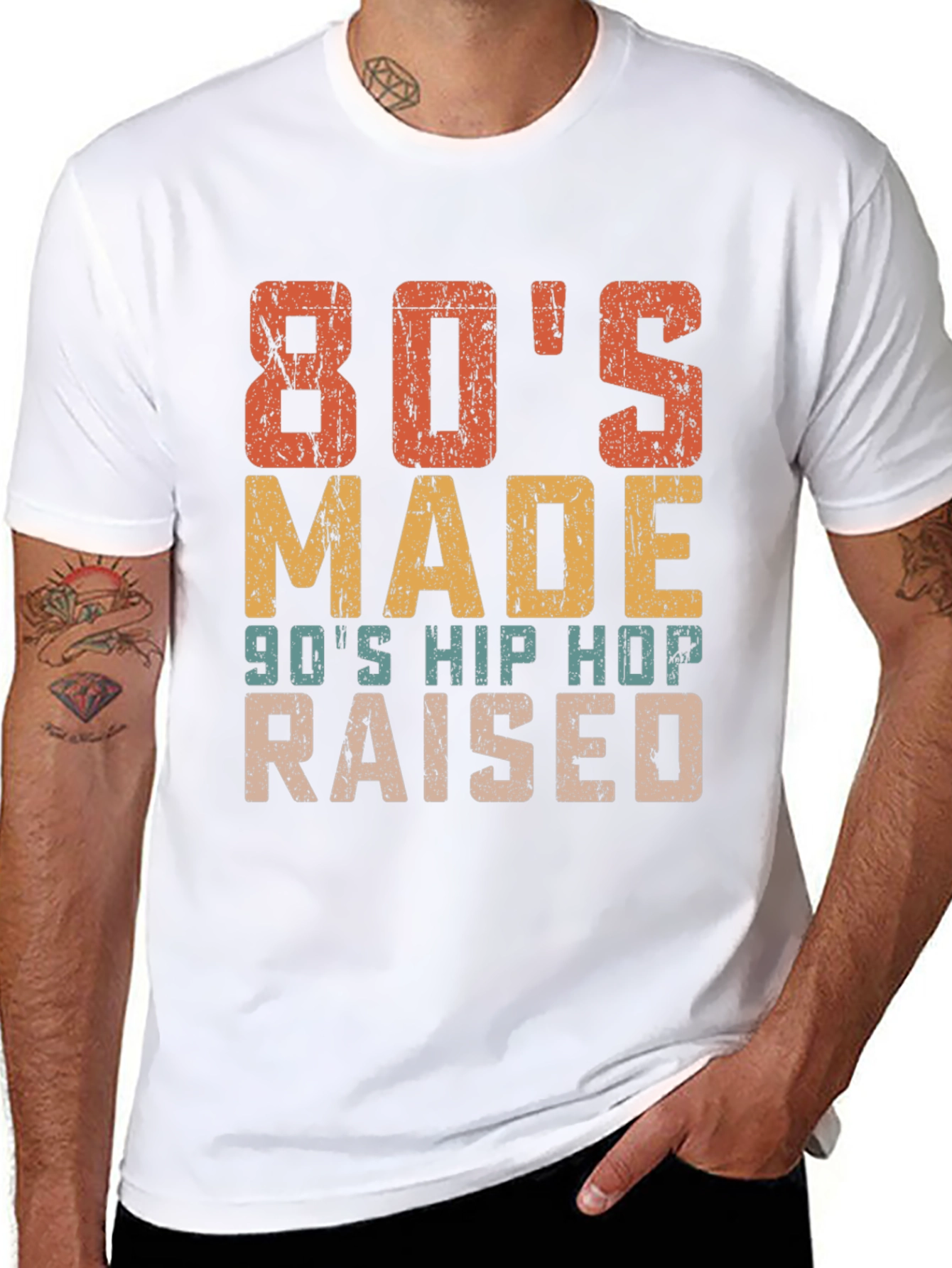 80s Made 90s Hip Hop Raised Retro T-Shirt