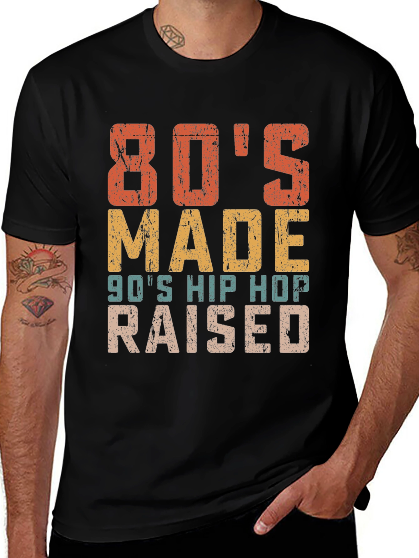 80s Made 90s Hip Hop Raised Retro T-Shirt