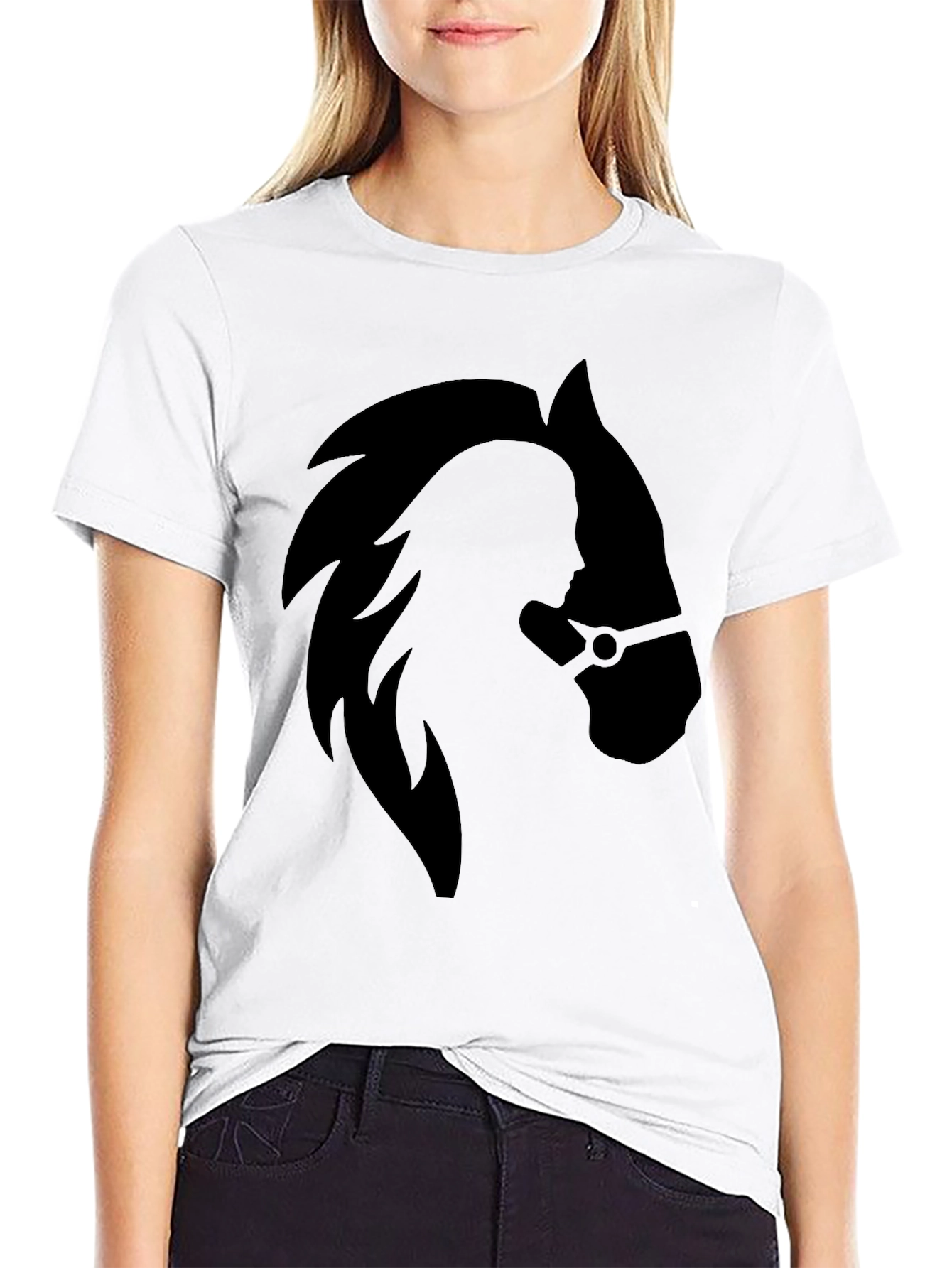 Equestrian Silhouette Black T-Shirt