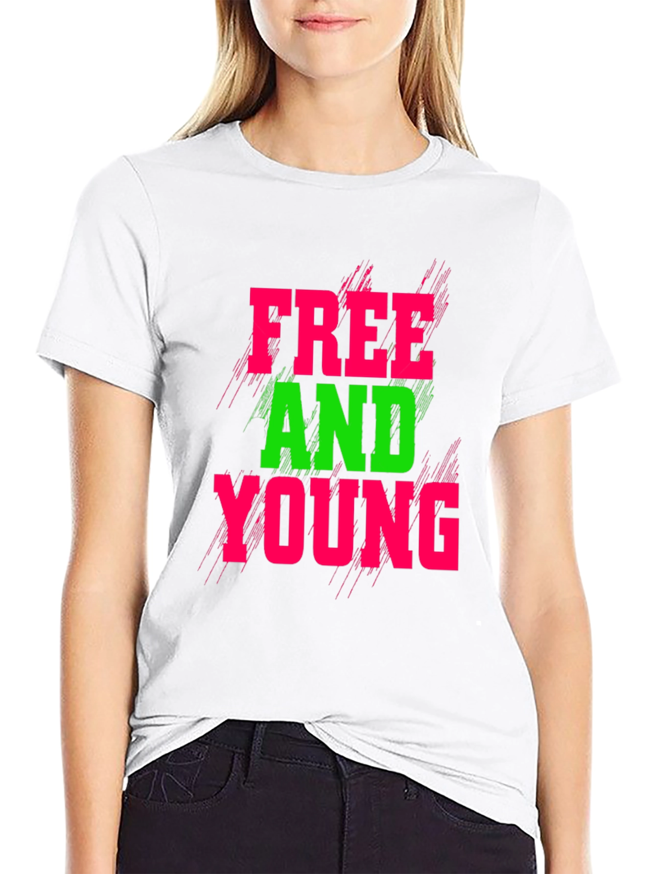 Free and Young Graphic T-Shirt