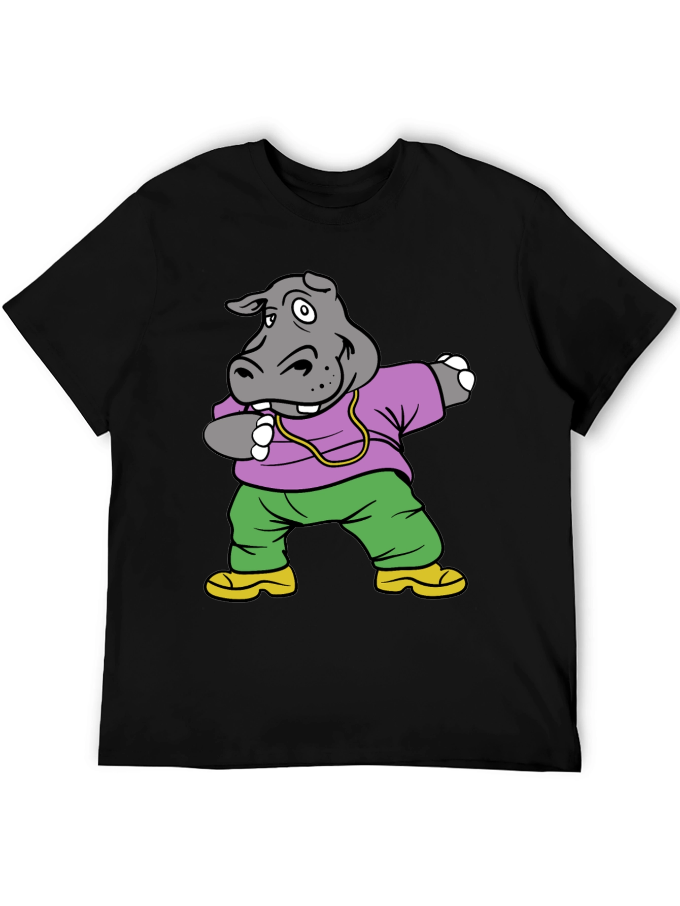 Dabbing Hippo Graphic Tee - Fun & Stylish