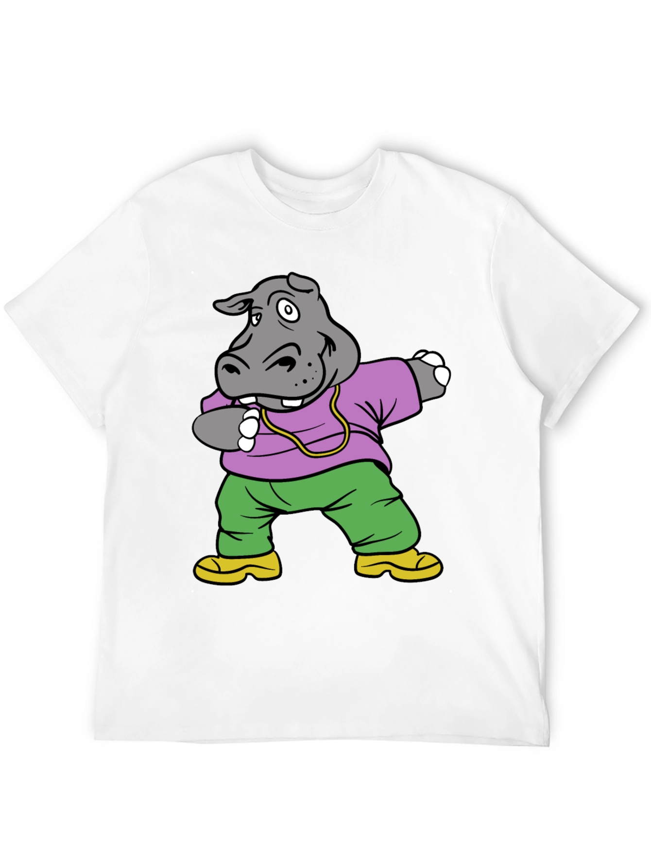 Dabbing Hippo Graphic Tee - Fun & Stylish
