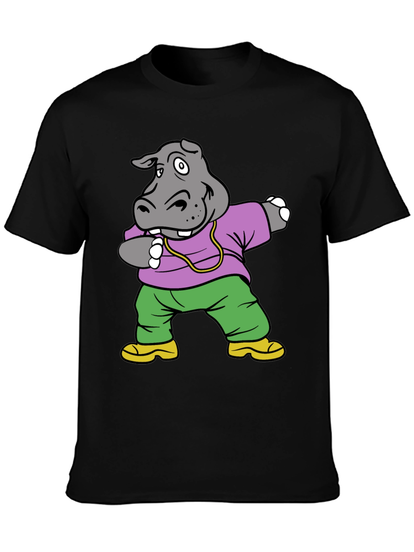Dabbing Hippo Graphic Tee - Fun & Stylish