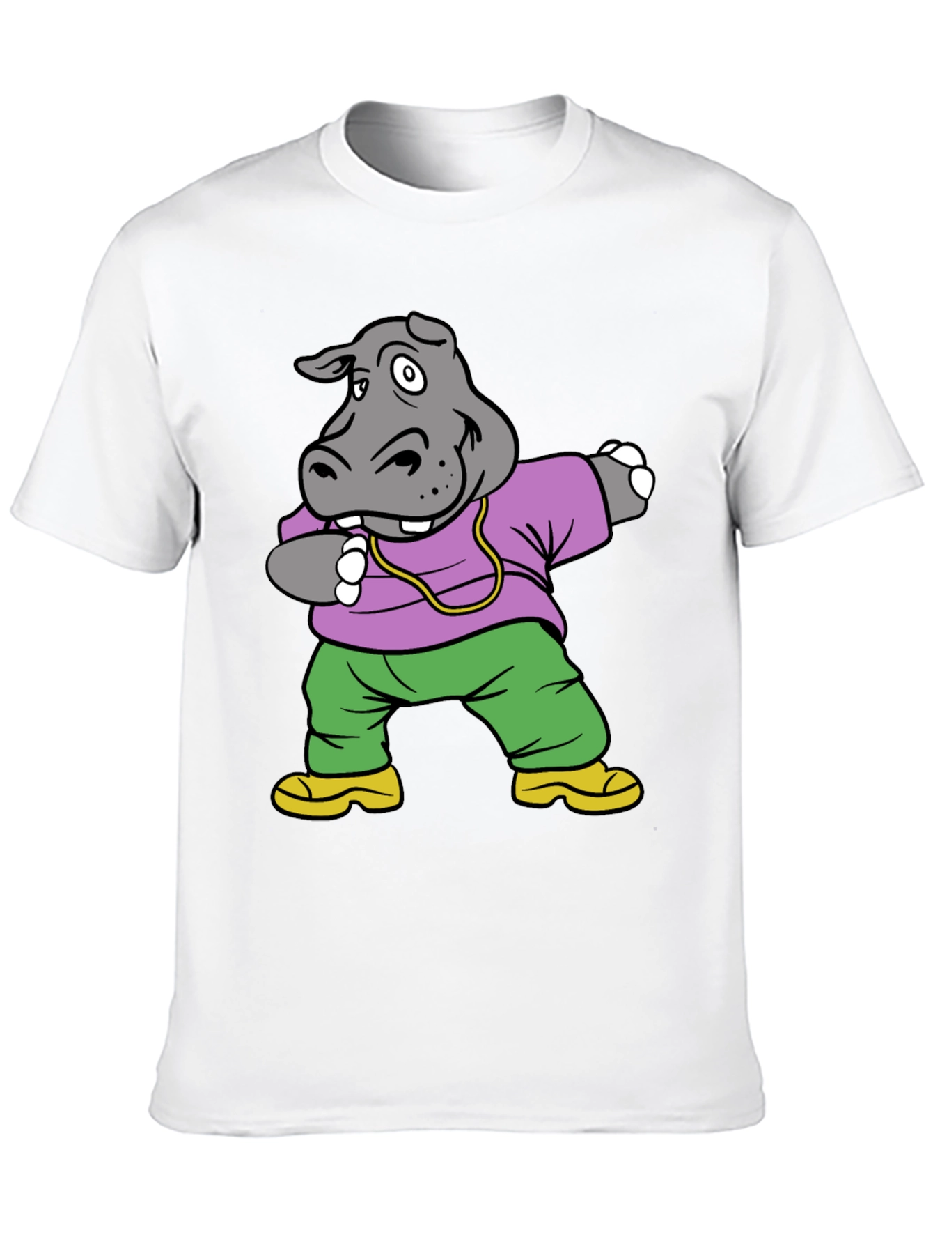 Dabbing Hippo Graphic Tee - Fun & Stylish