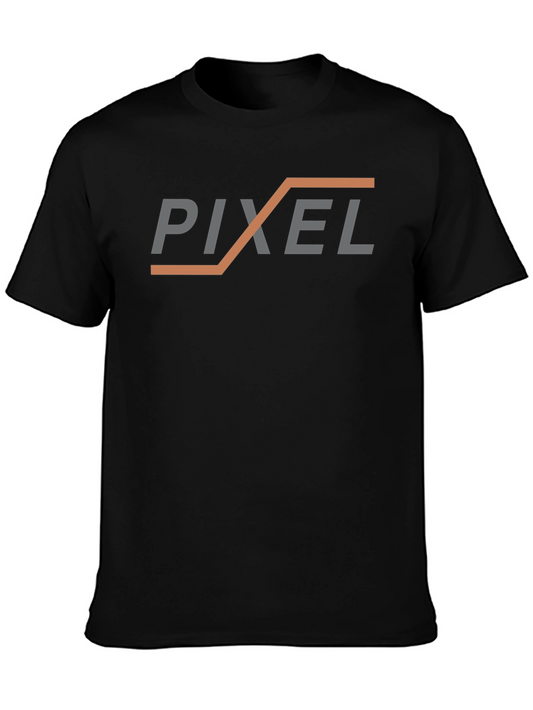 Pixel Graphic Tee - Stylish Black Cotton Blend Shirt