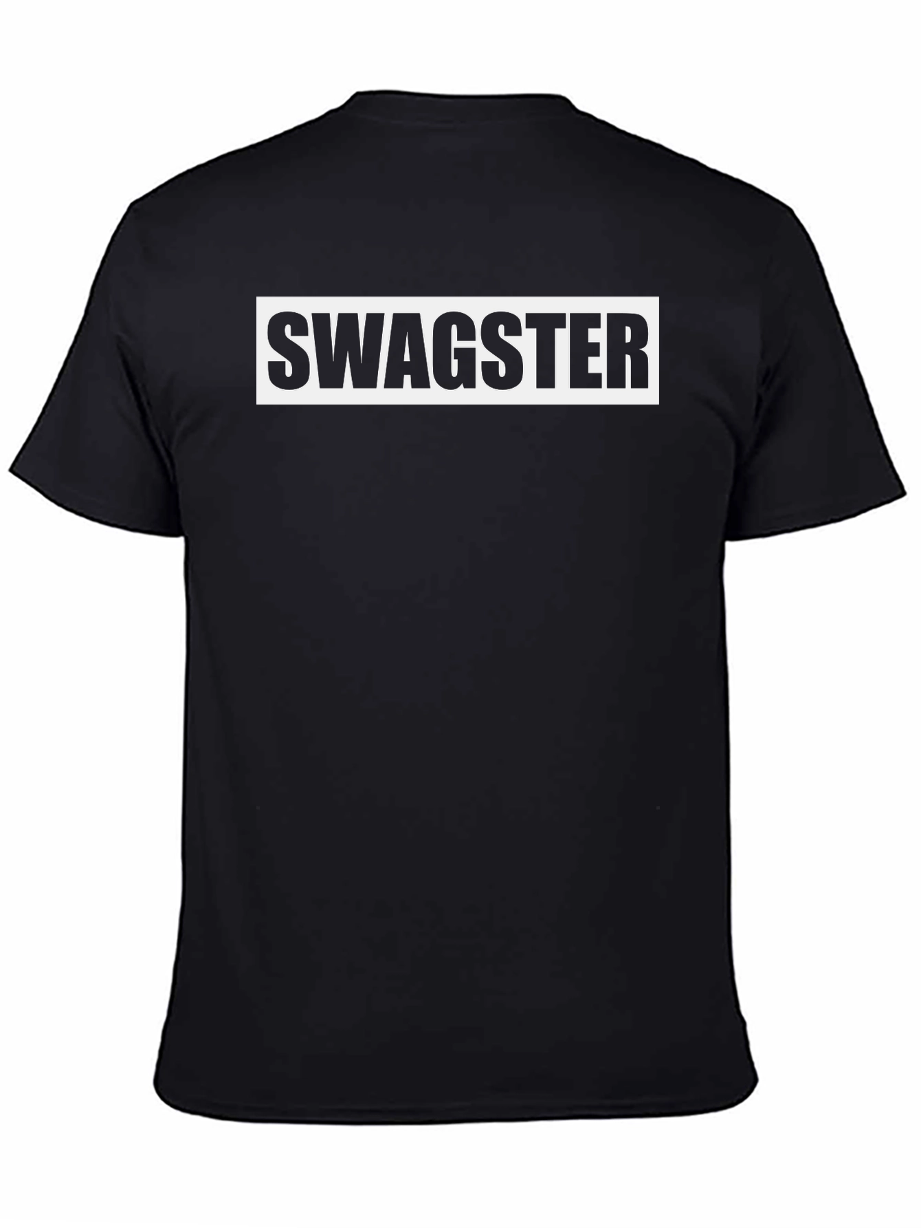 Mens Swagster Graphic Print Black T-Shirt