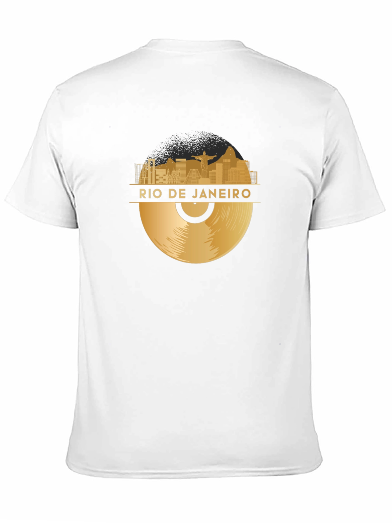 Rio de Janeiro Vinyl Graphic T-Shirt - Black