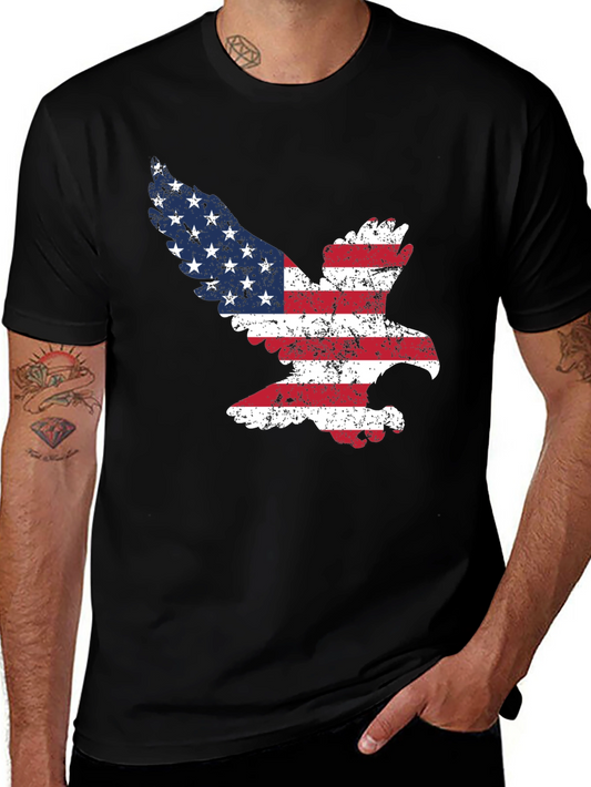 American Flag Eagle Graphic T-Shirt