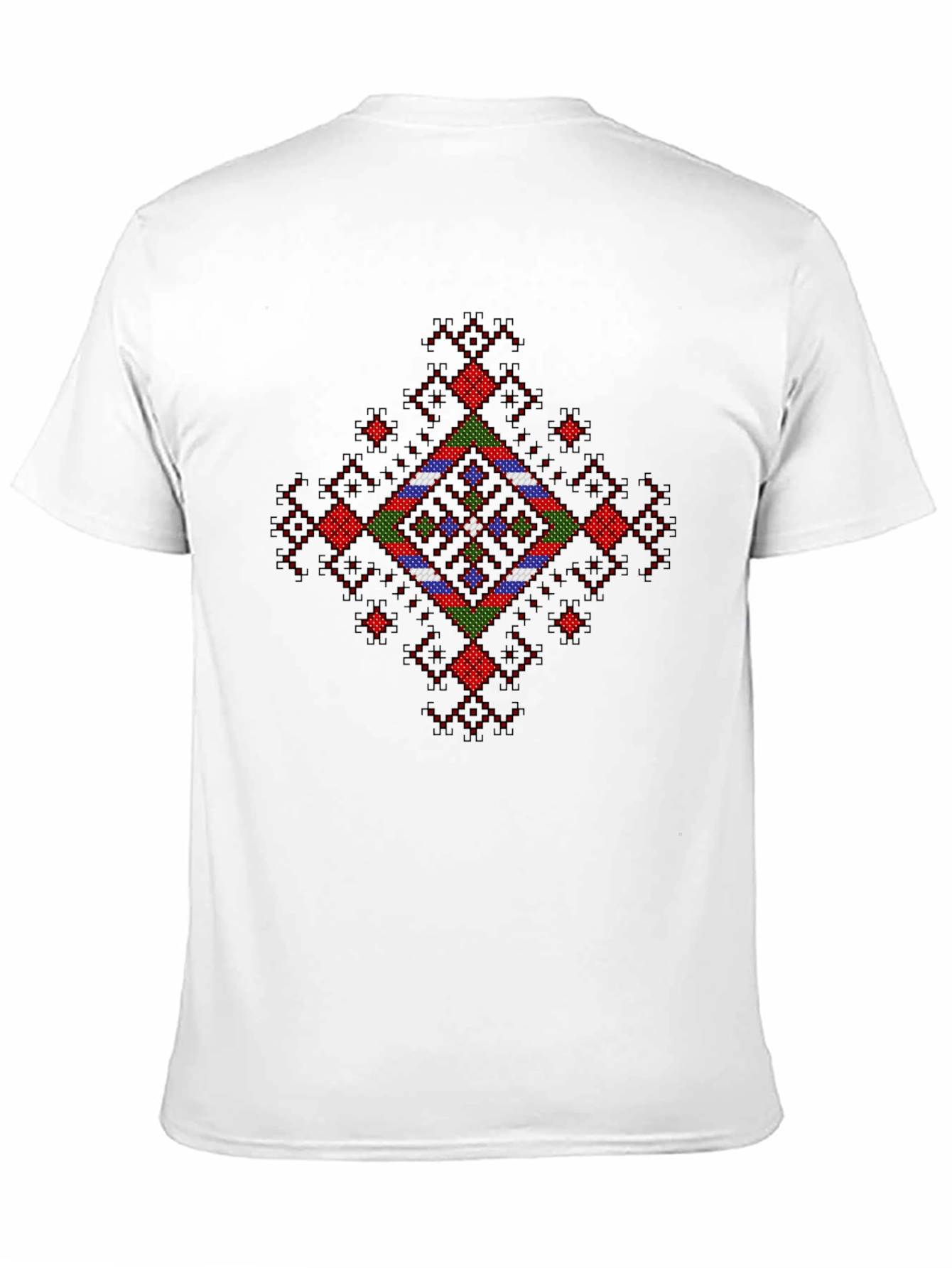 Geometric Patterned Black T-Shirt