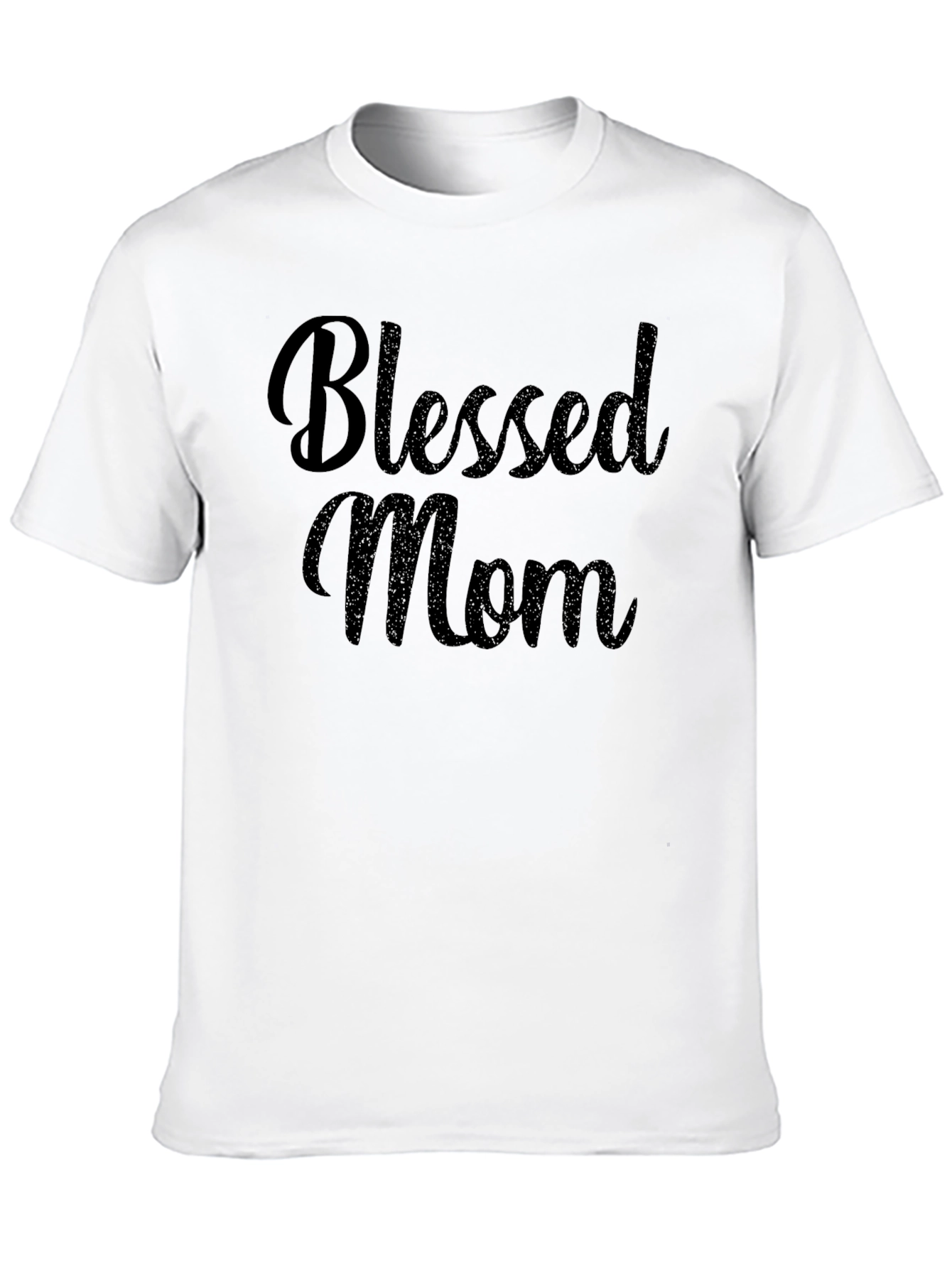 Blessed Mom Black Graphic Tee Shirt