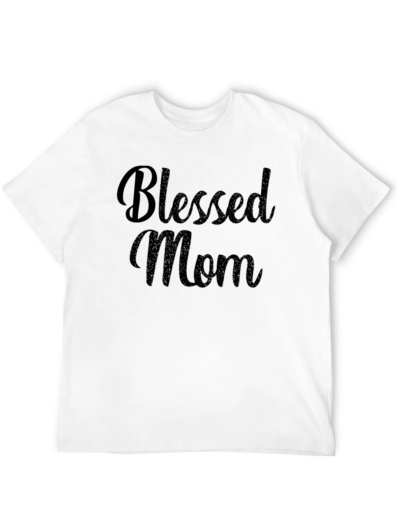 Blessed Mom Black Graphic Tee Shirt
