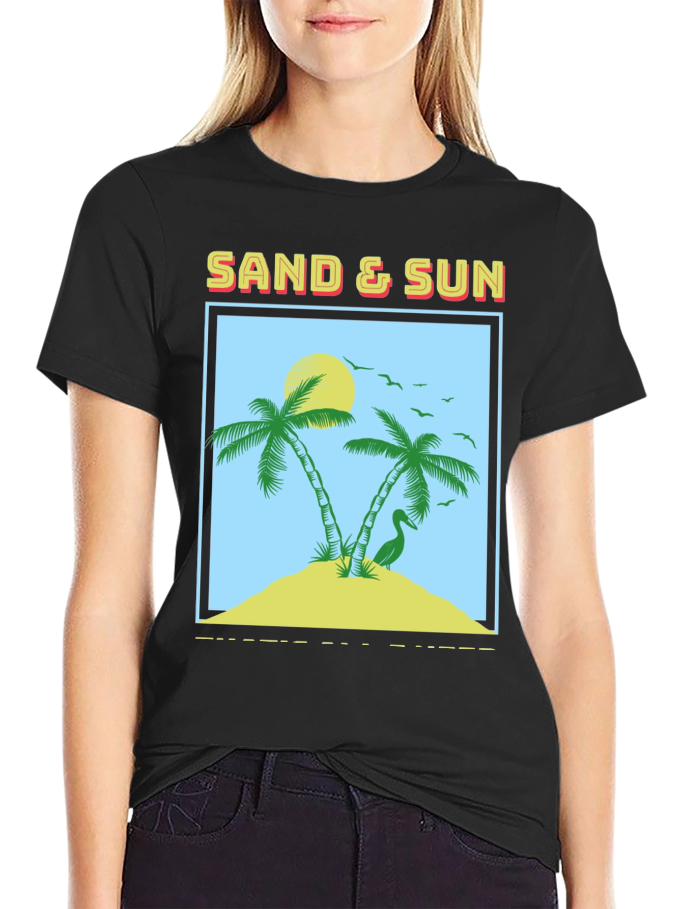 Sand & Sun Graphic Tee - Tropical Island T-Shirt