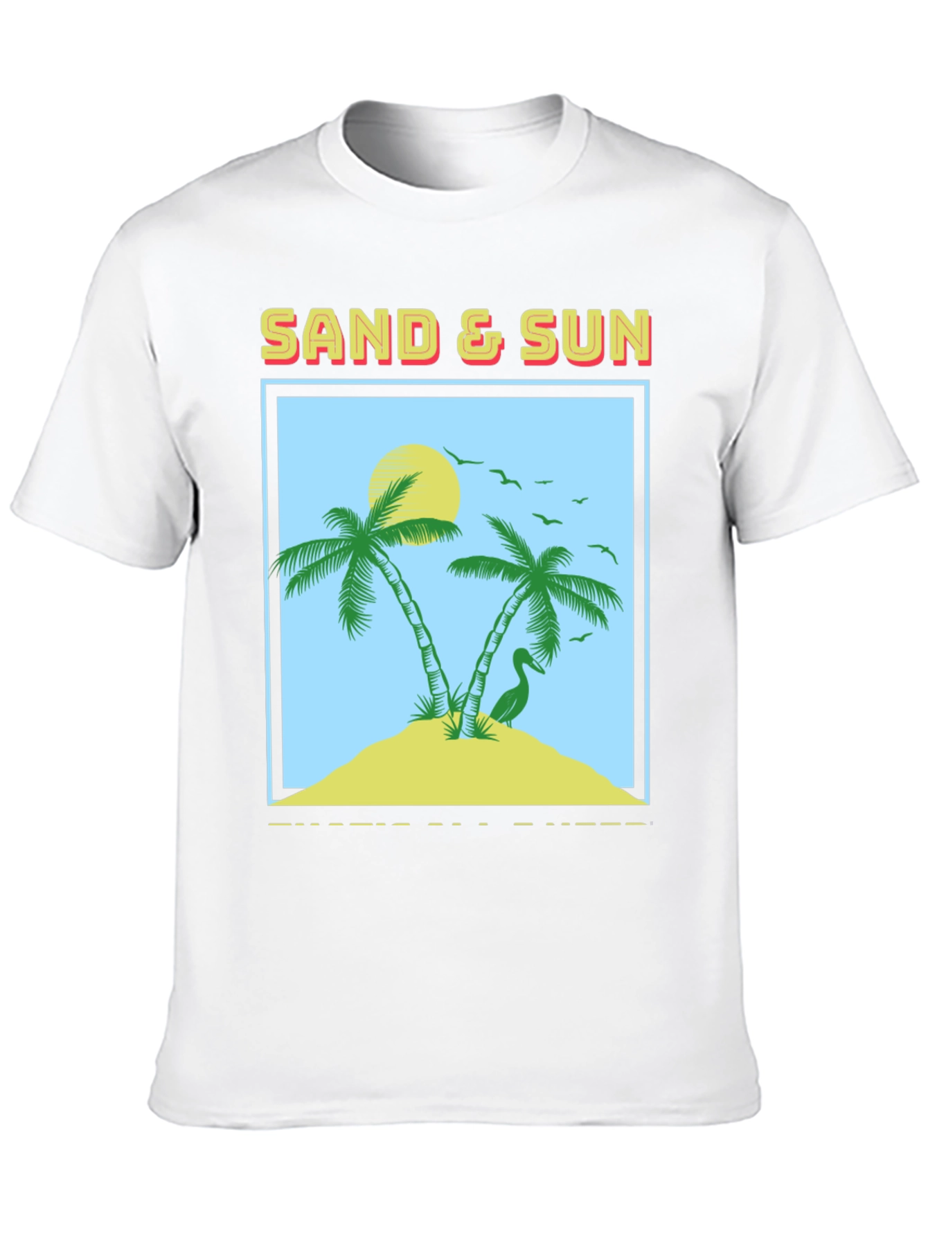 Sand & Sun Graphic Tee - Tropical Island T-Shirt