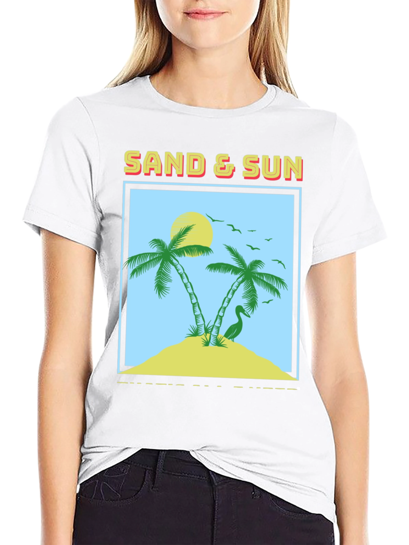 Sand & Sun Graphic Tee - Tropical Island T-Shirt