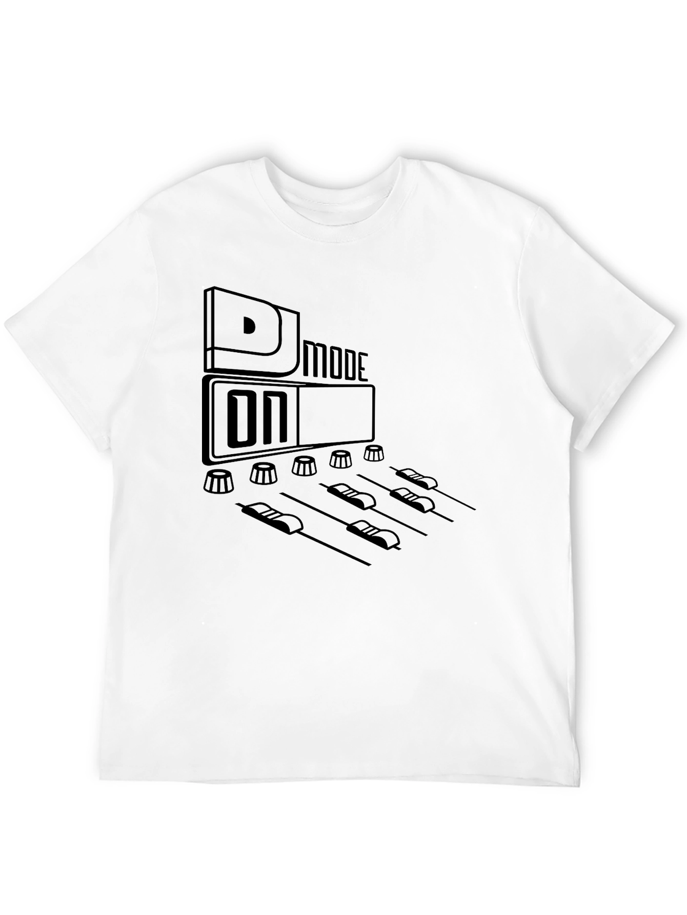 DJ Mode On Graphic Black T-Shirt