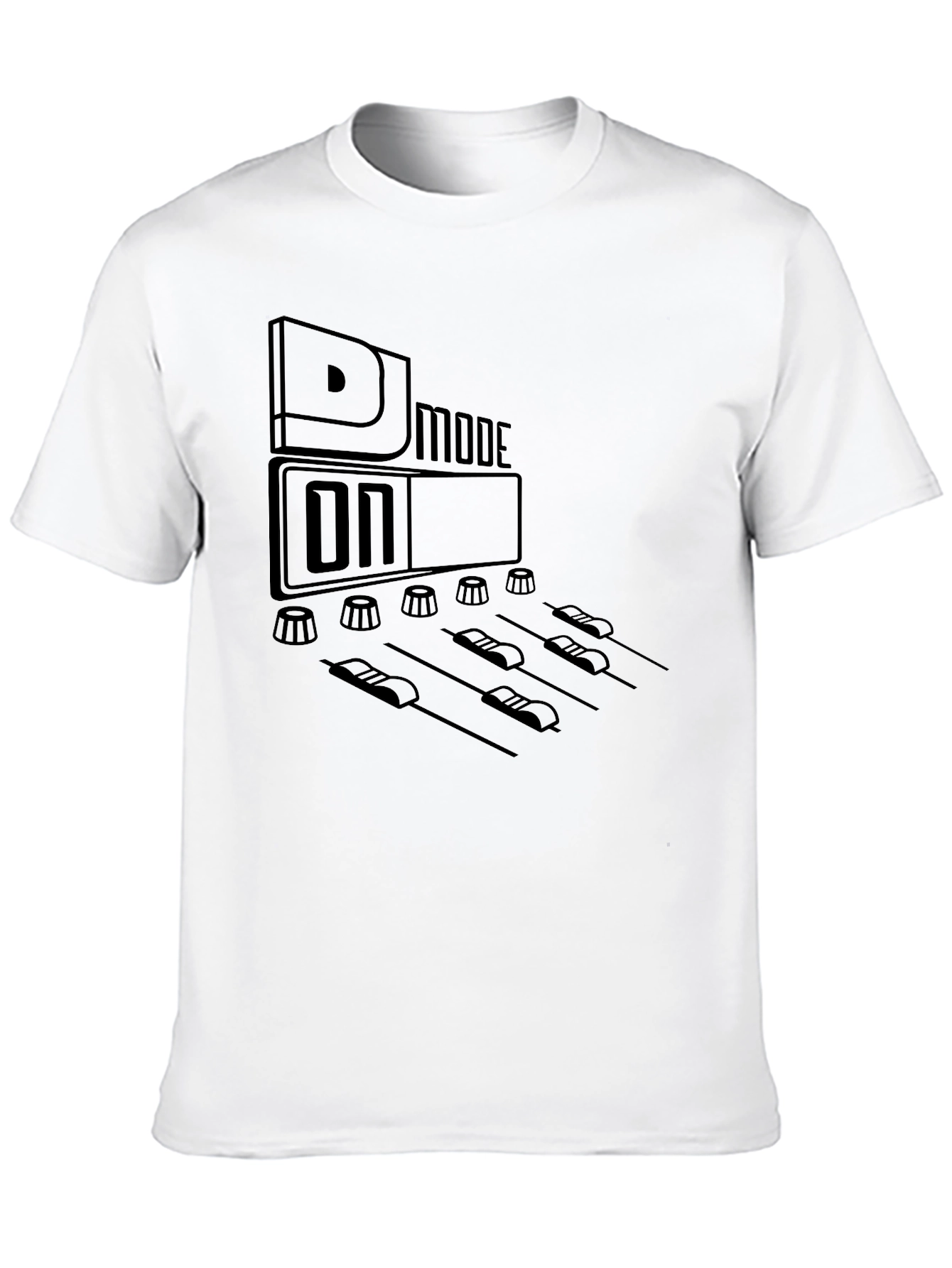 DJ Mode On Graphic Black T-Shirt