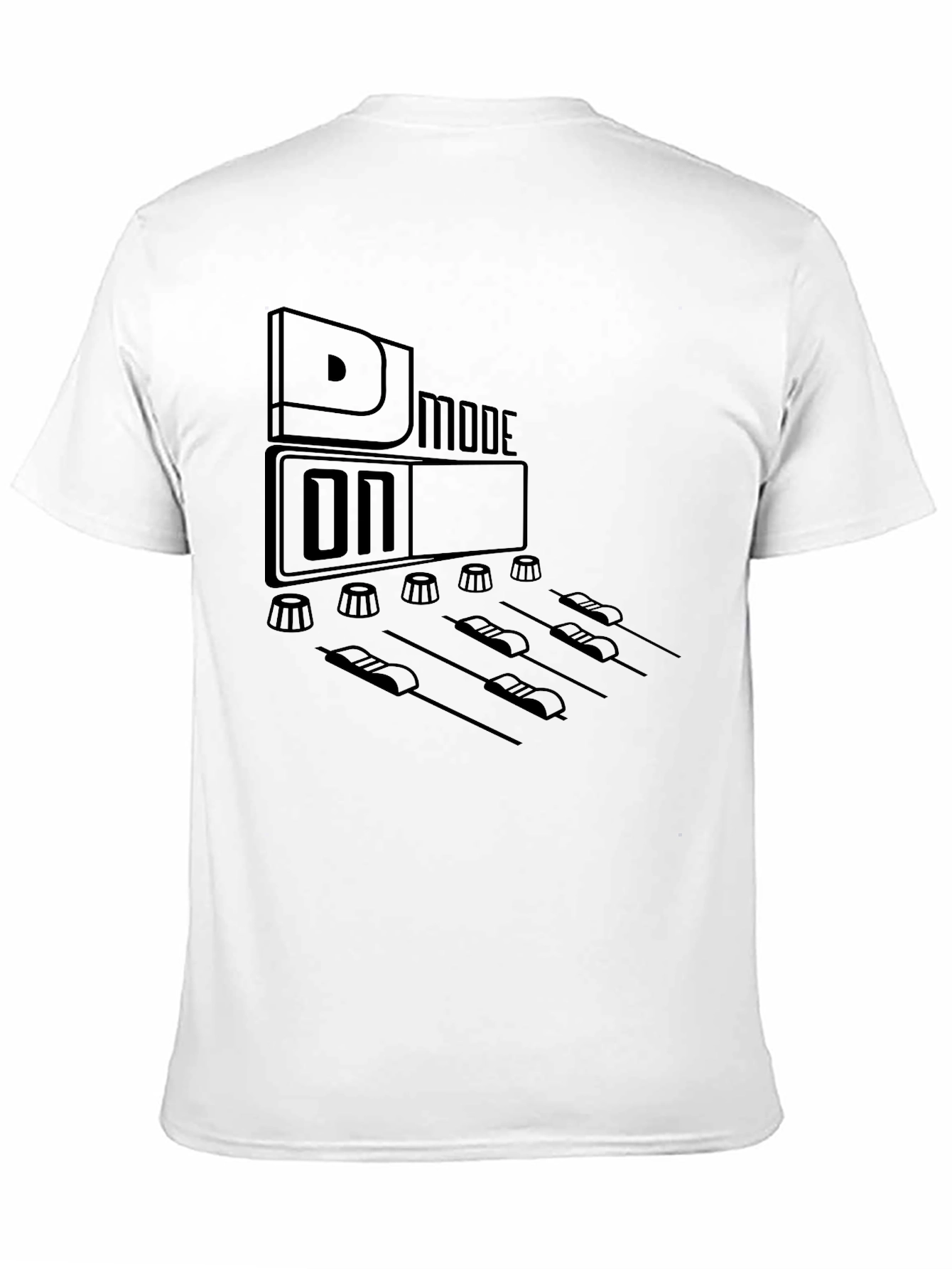 DJ Mode On Graphic Black T-Shirt