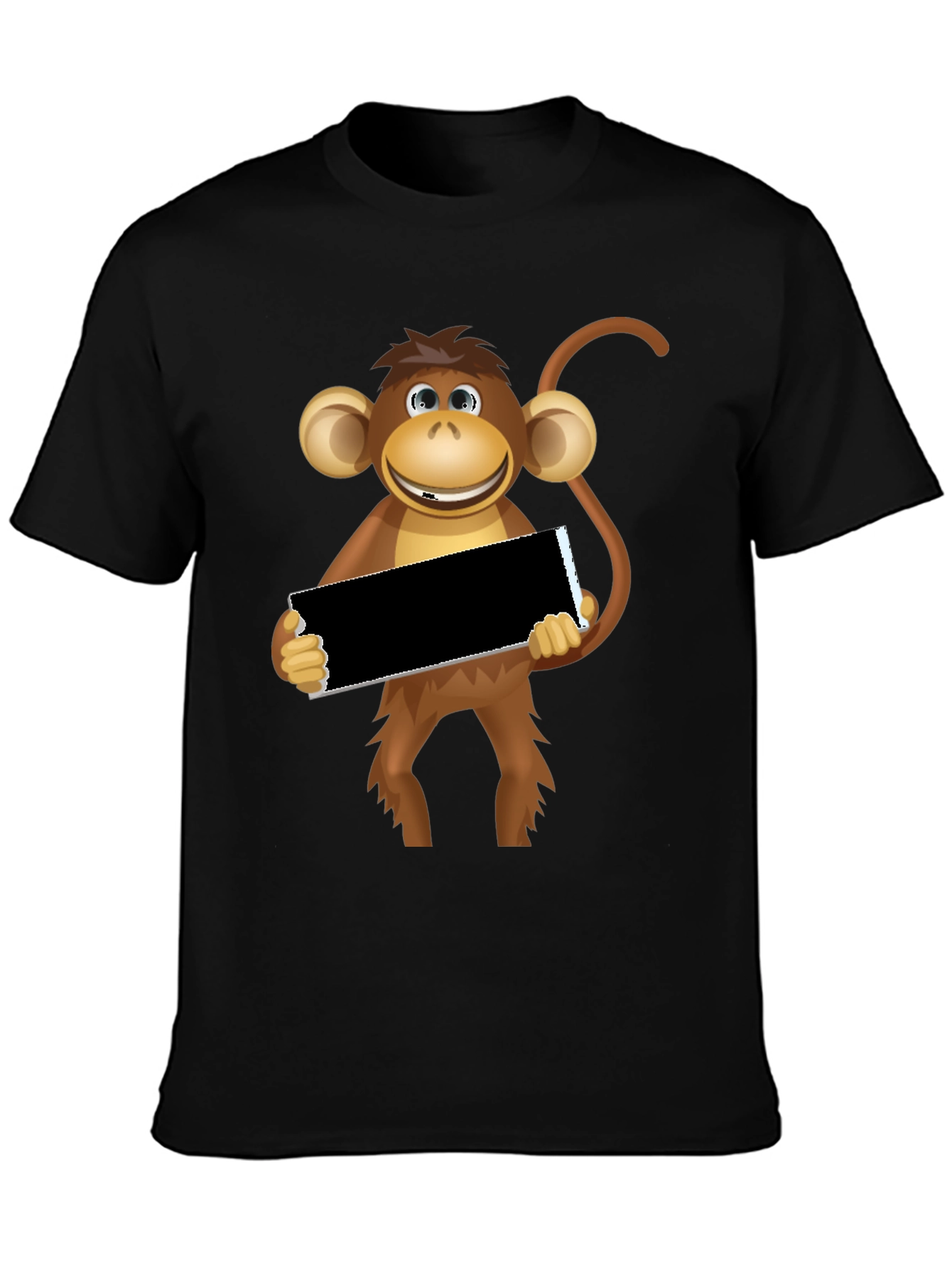 Funny Monkey Graphic Tee - Black