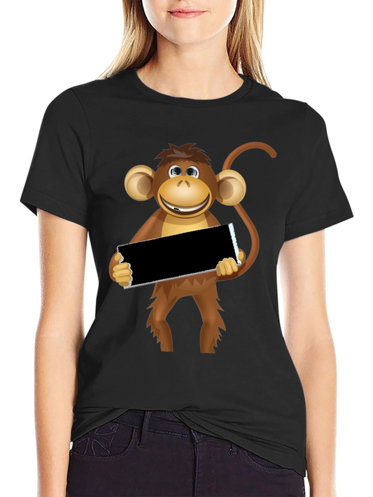 Funny Monkey Graphic Tee - Black