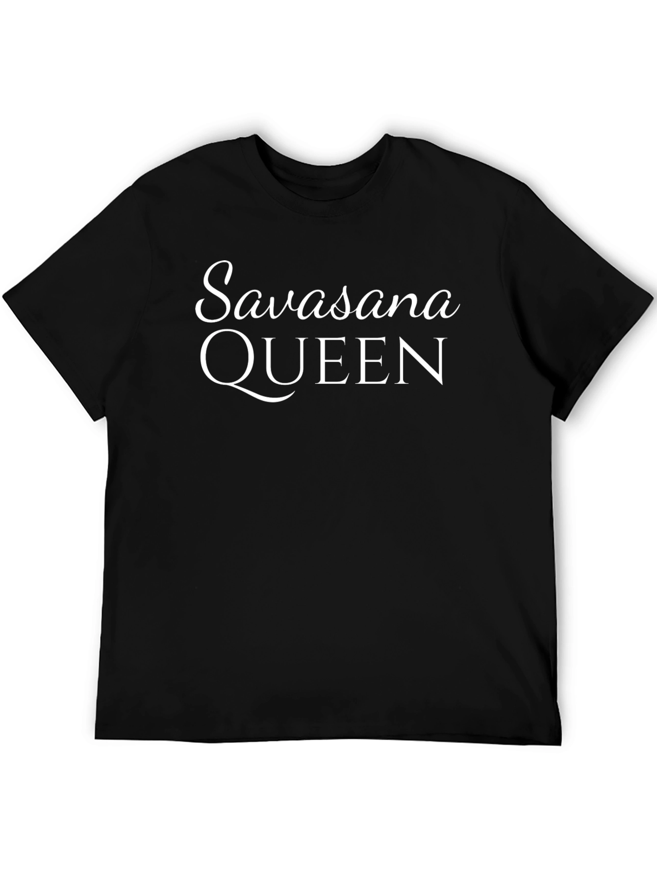 Savasana Queen Black T-Shirt - Yoga Lover Tee
