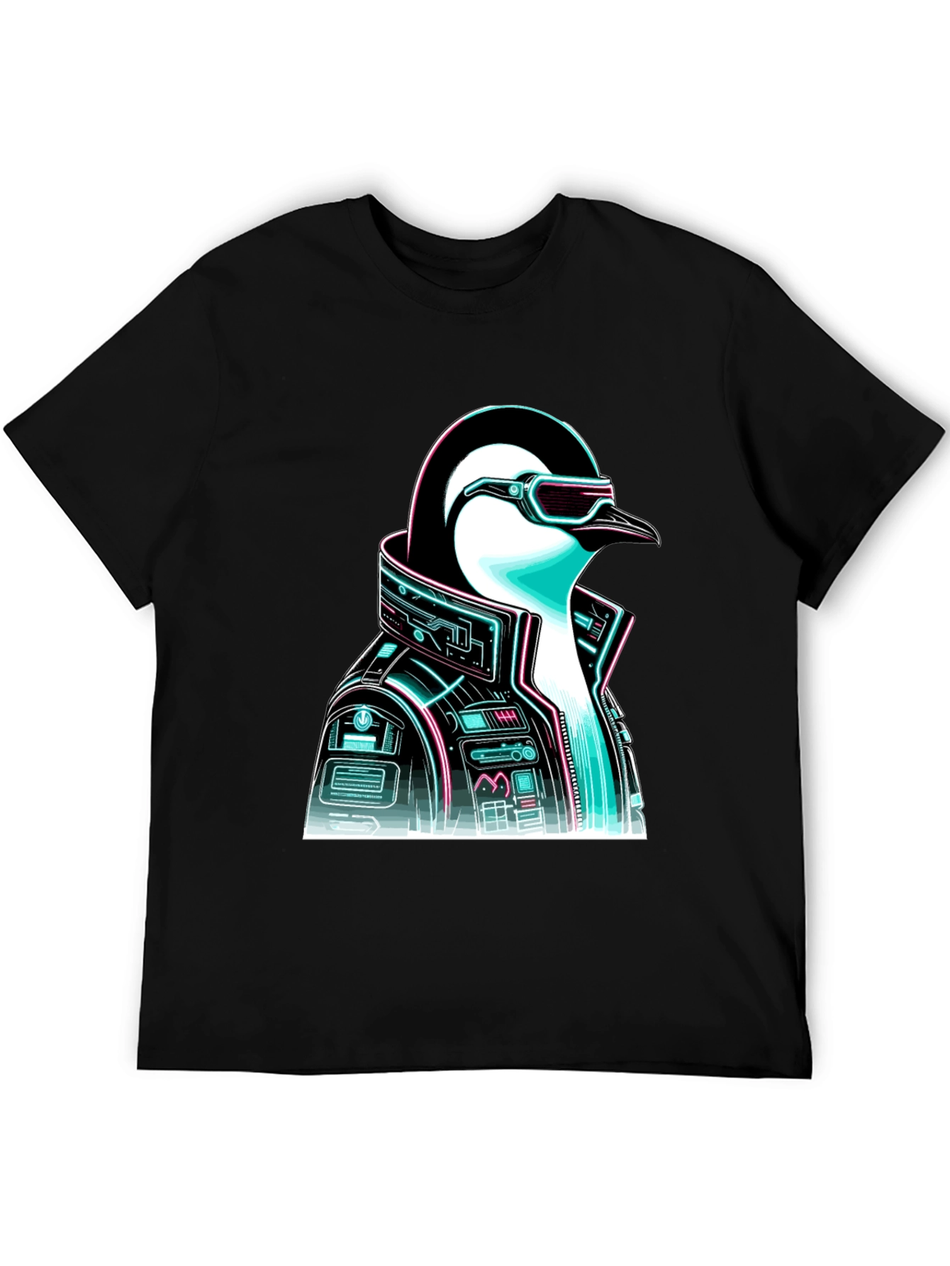 Cyberpunk Penguin Graphic T-Shirt - Trendy Cool Design