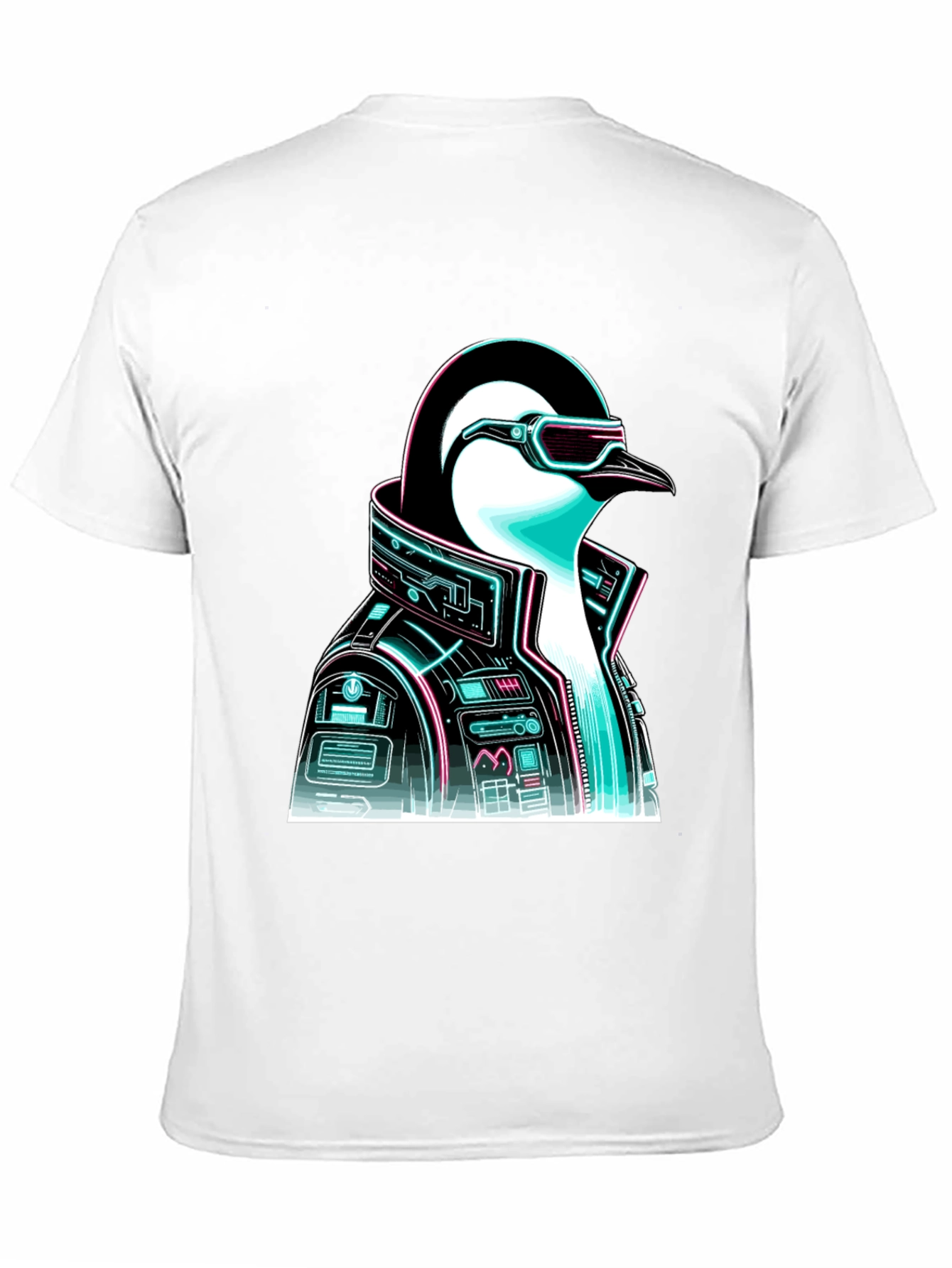 Cyberpunk Penguin Graphic T-Shirt - Trendy Cool Design