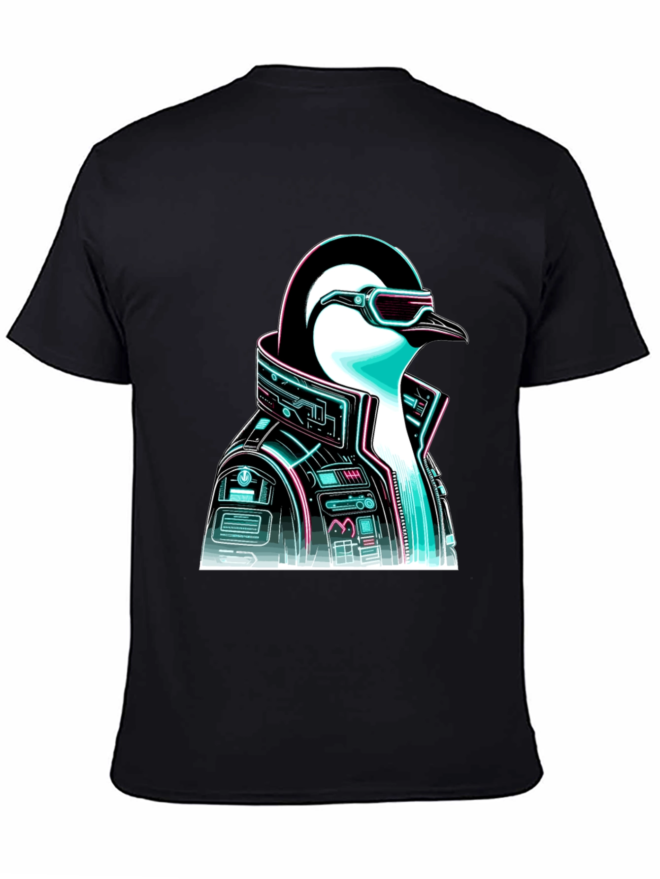 Cyberpunk Penguin Graphic T-Shirt - Trendy Cool Design