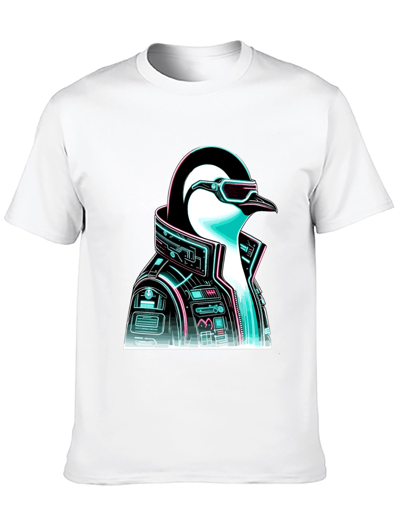 Cyberpunk Penguin Graphic T-Shirt - Trendy Cool Design