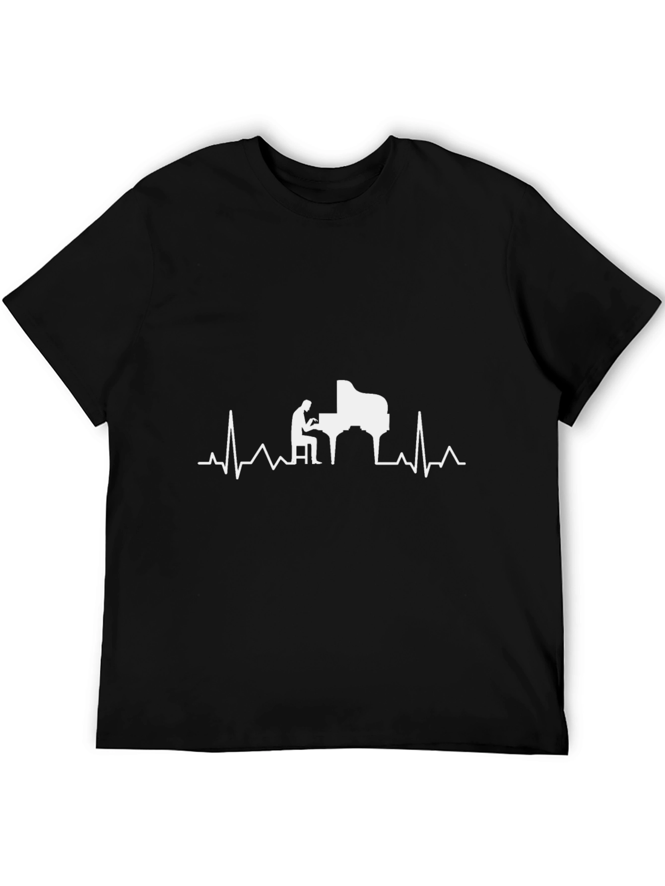 Piano Heartbeat T-Shirt - Music Lover Tee