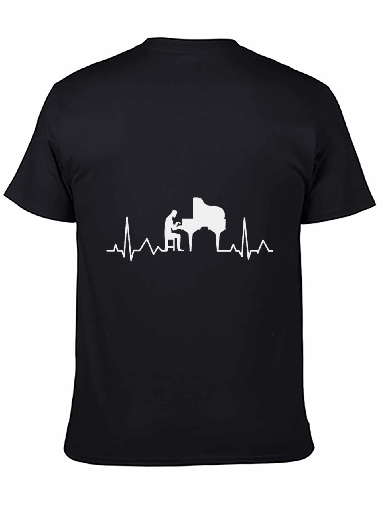 Piano Heartbeat T-Shirt - Music Lover Tee