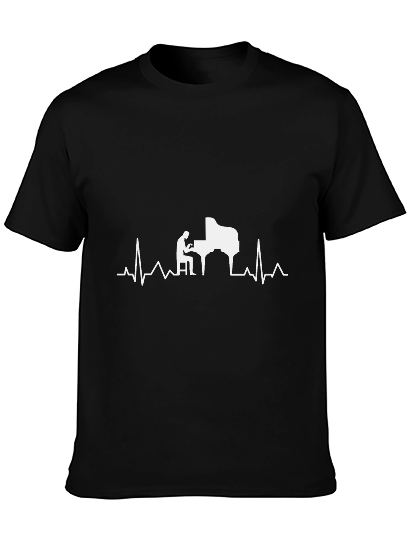 Piano Heartbeat T-Shirt - Music Lover Tee