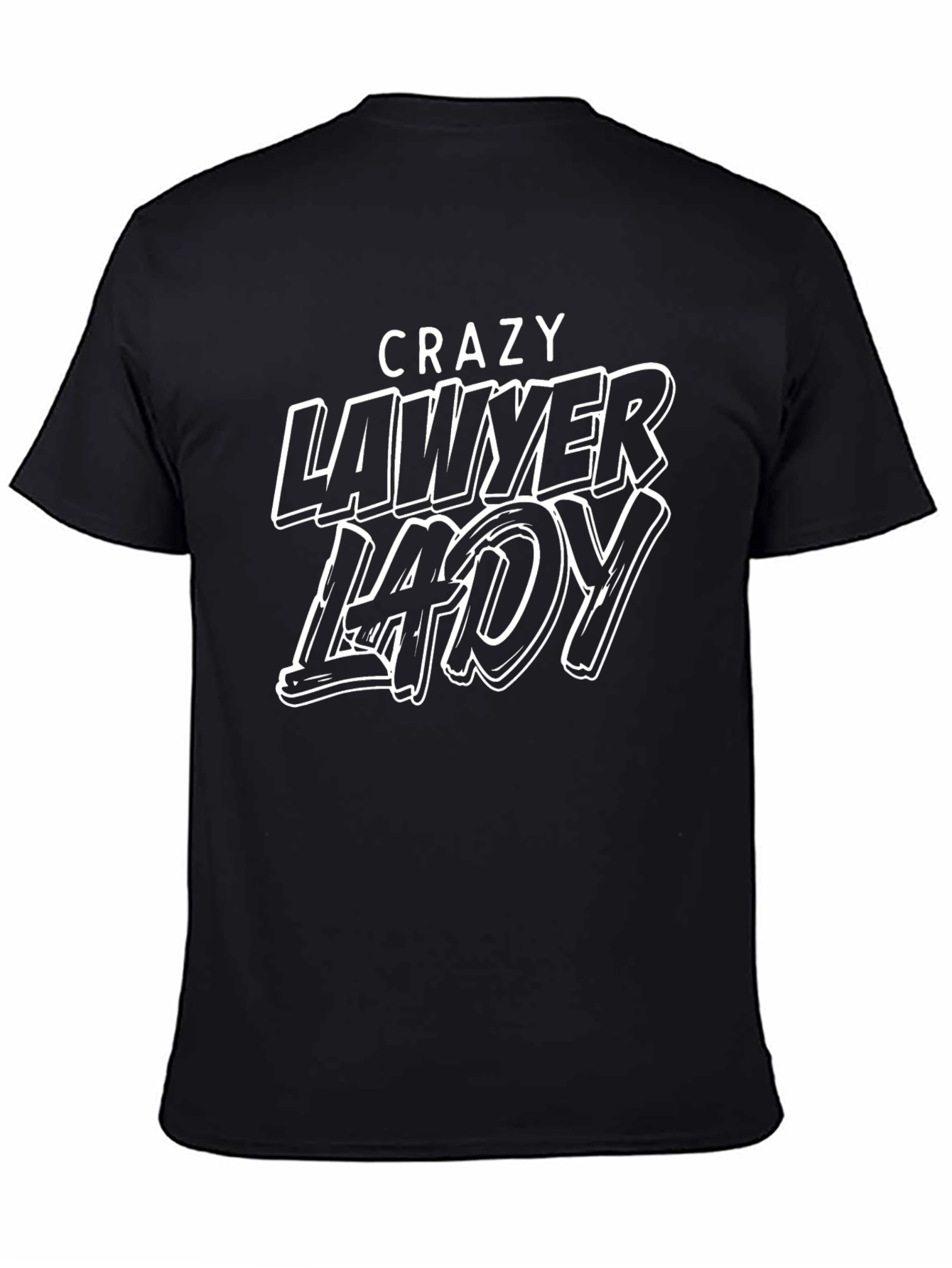 Crazy Lawyer Lady Black T-Shirt