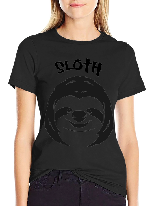 Sloth Graphic Black T-Shirt