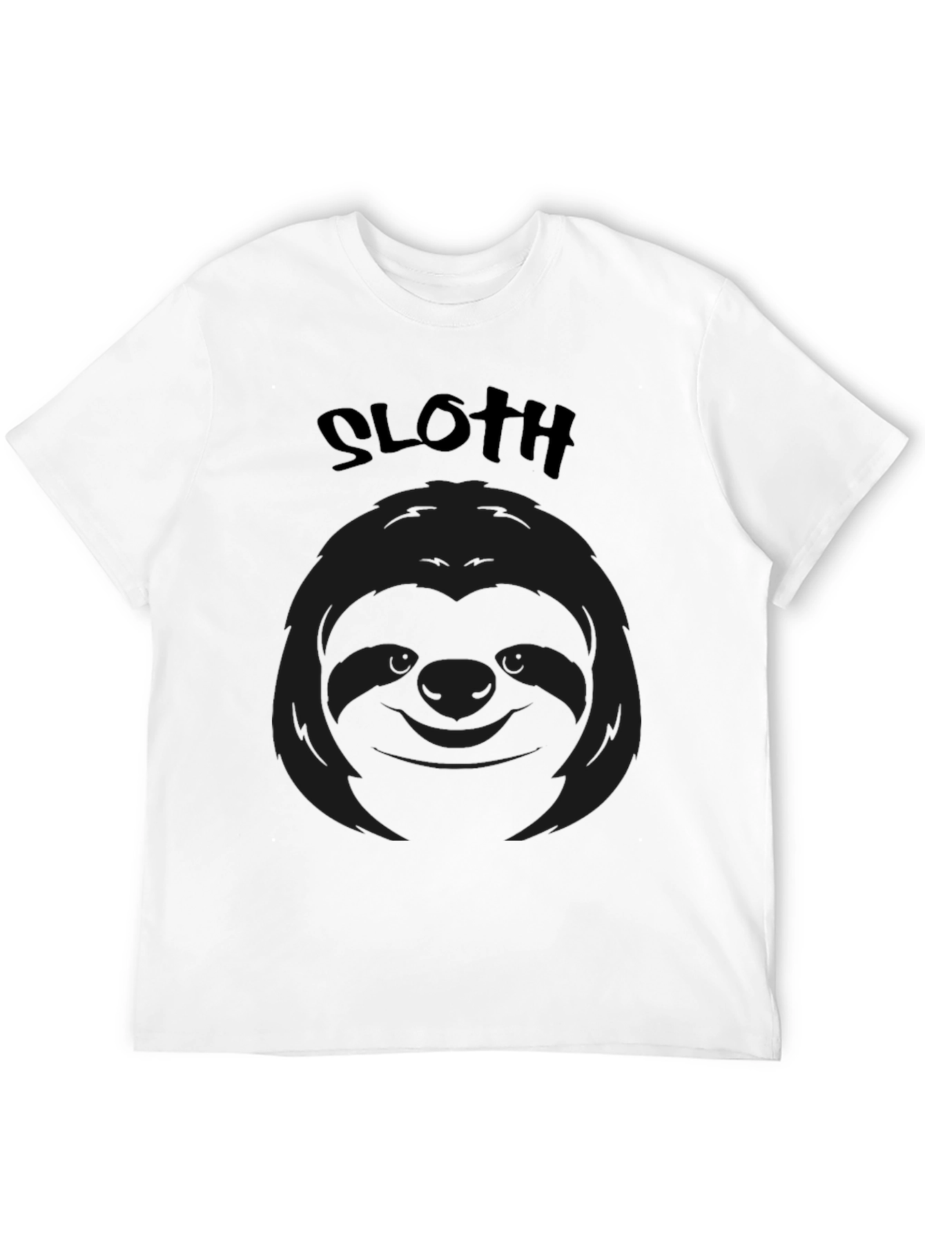 Sloth Graphic Black T-Shirt
