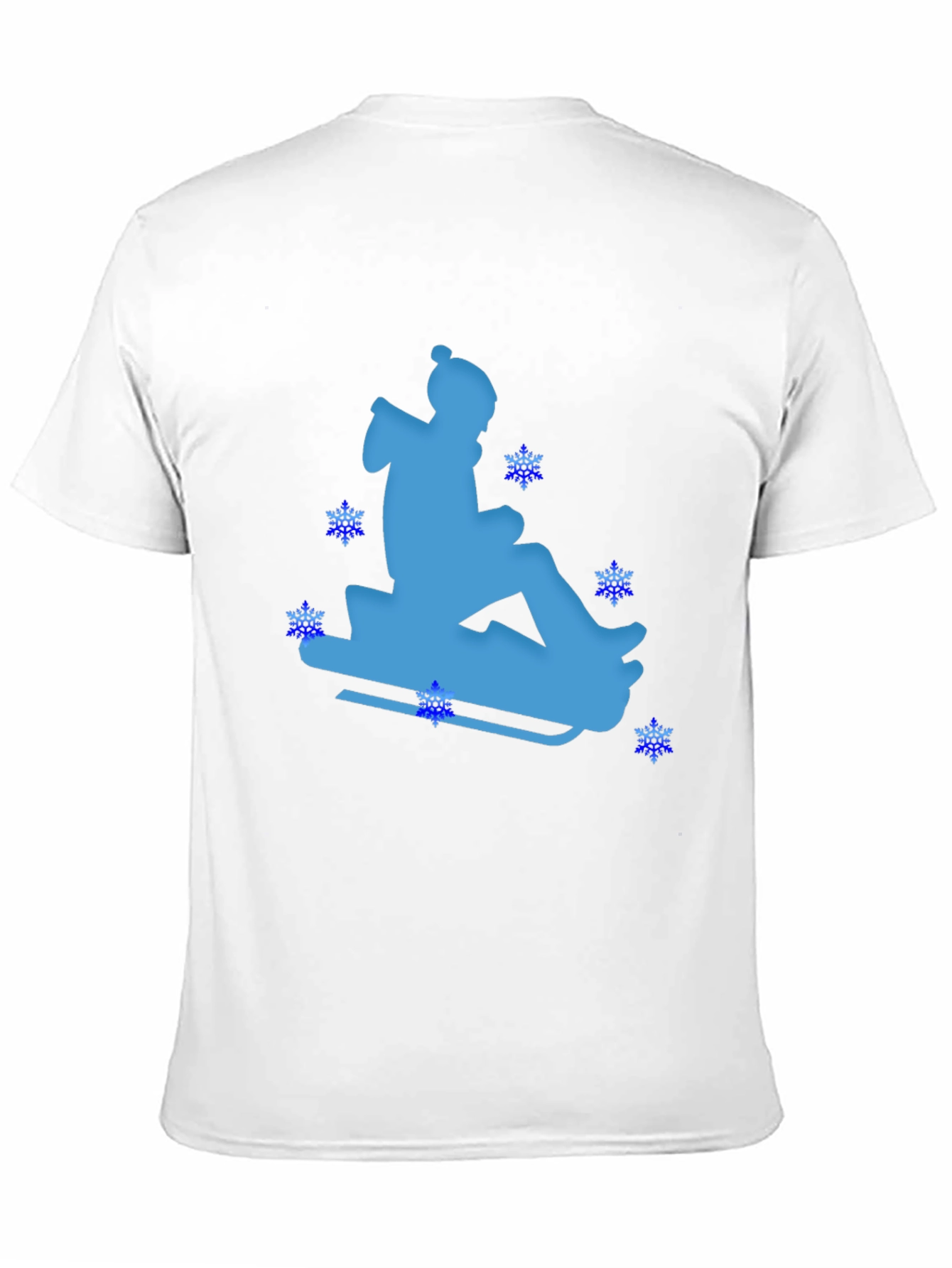 Winter Sledding Black T-Shirt