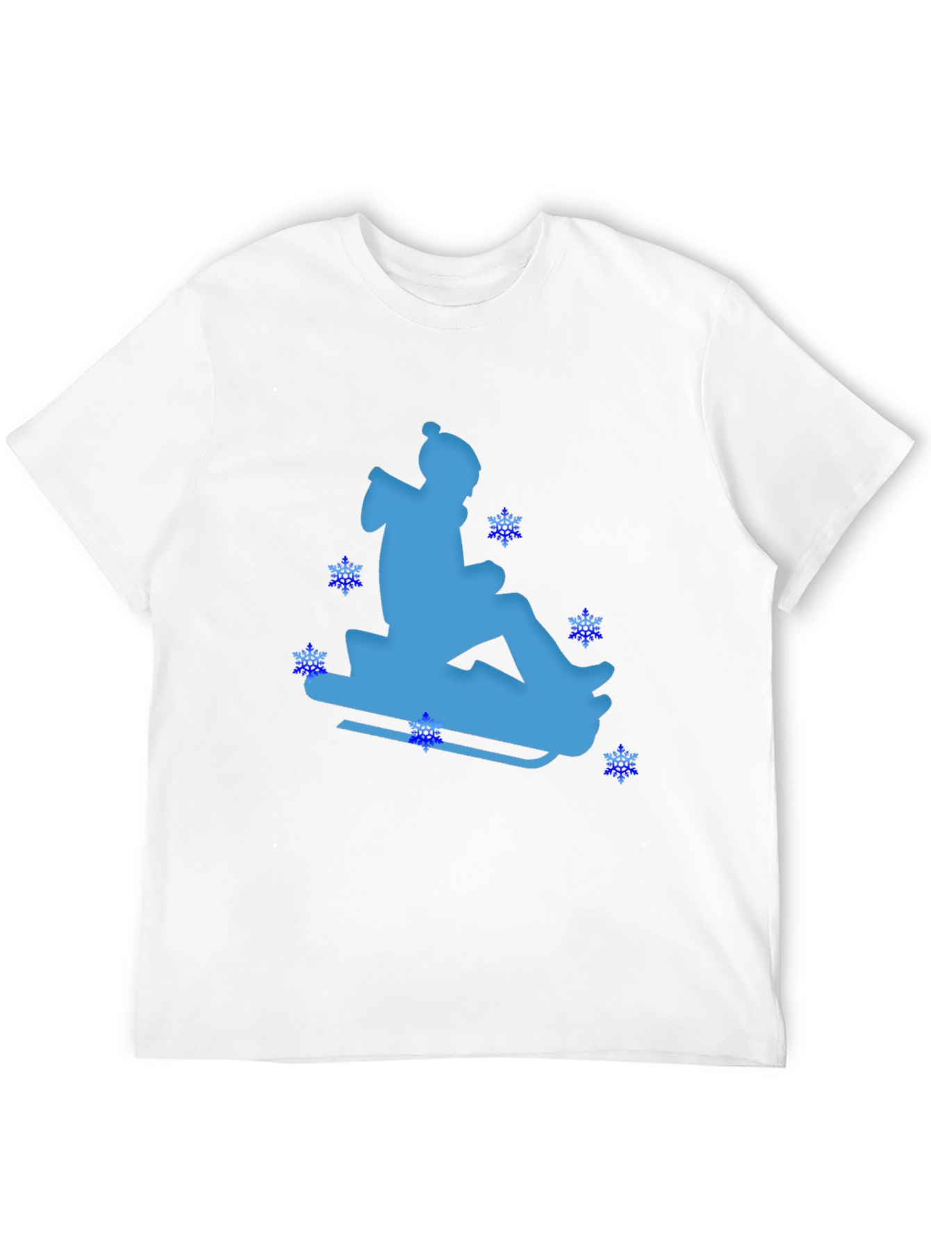 Winter Sledding Black T-Shirt