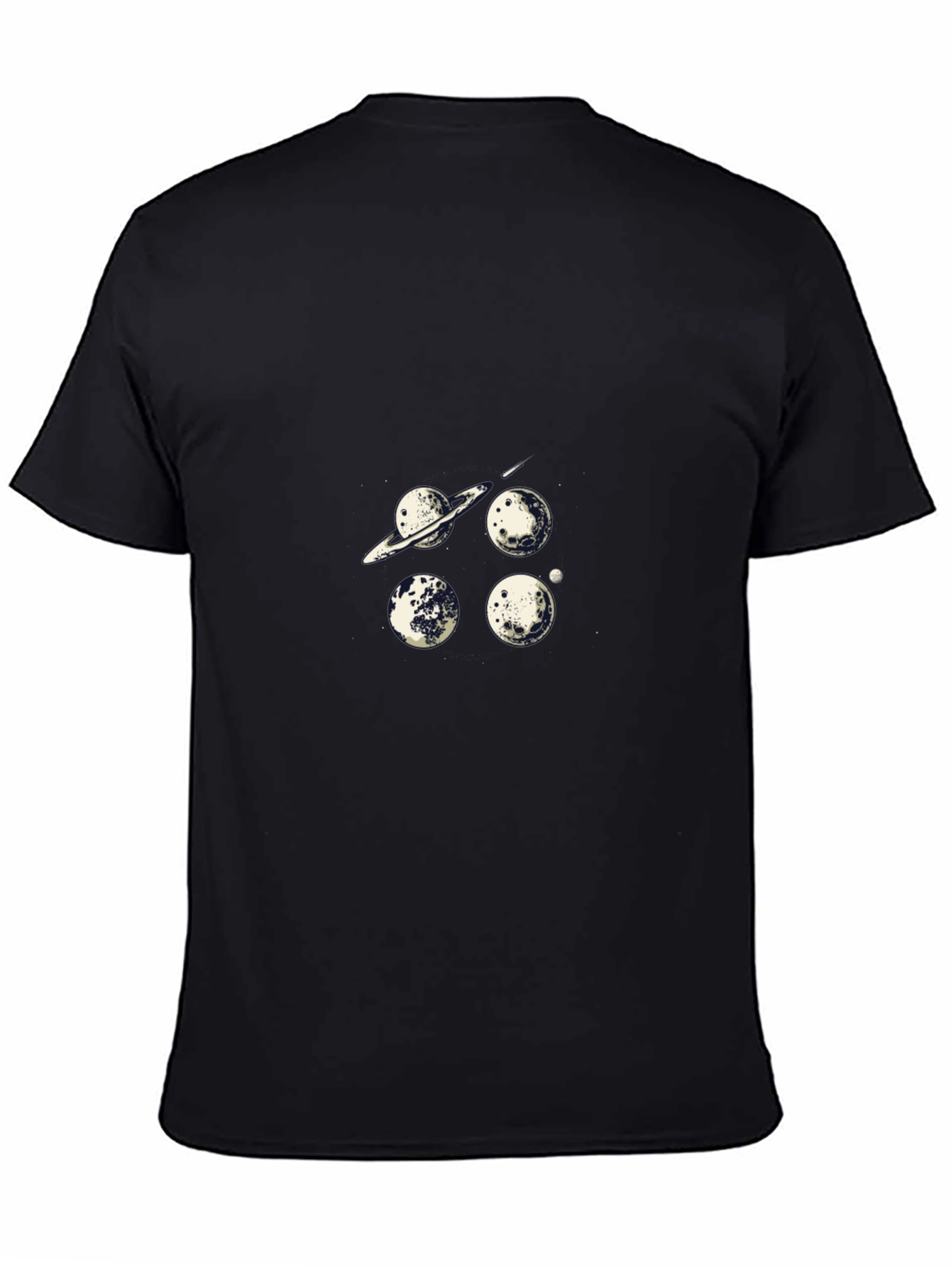 Planetary T-Shirt - Black Graphic Print