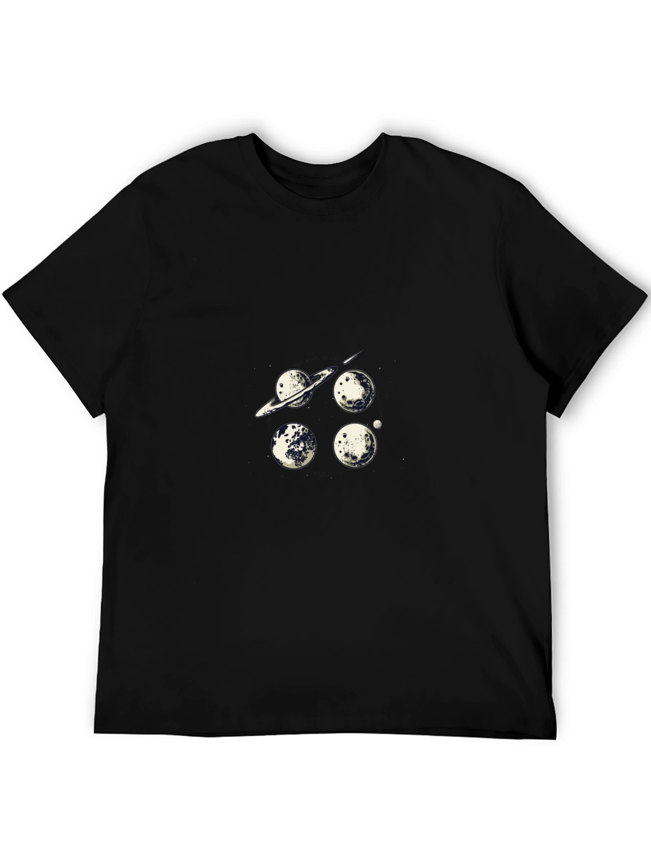 Planetary T-Shirt - Black Graphic Print