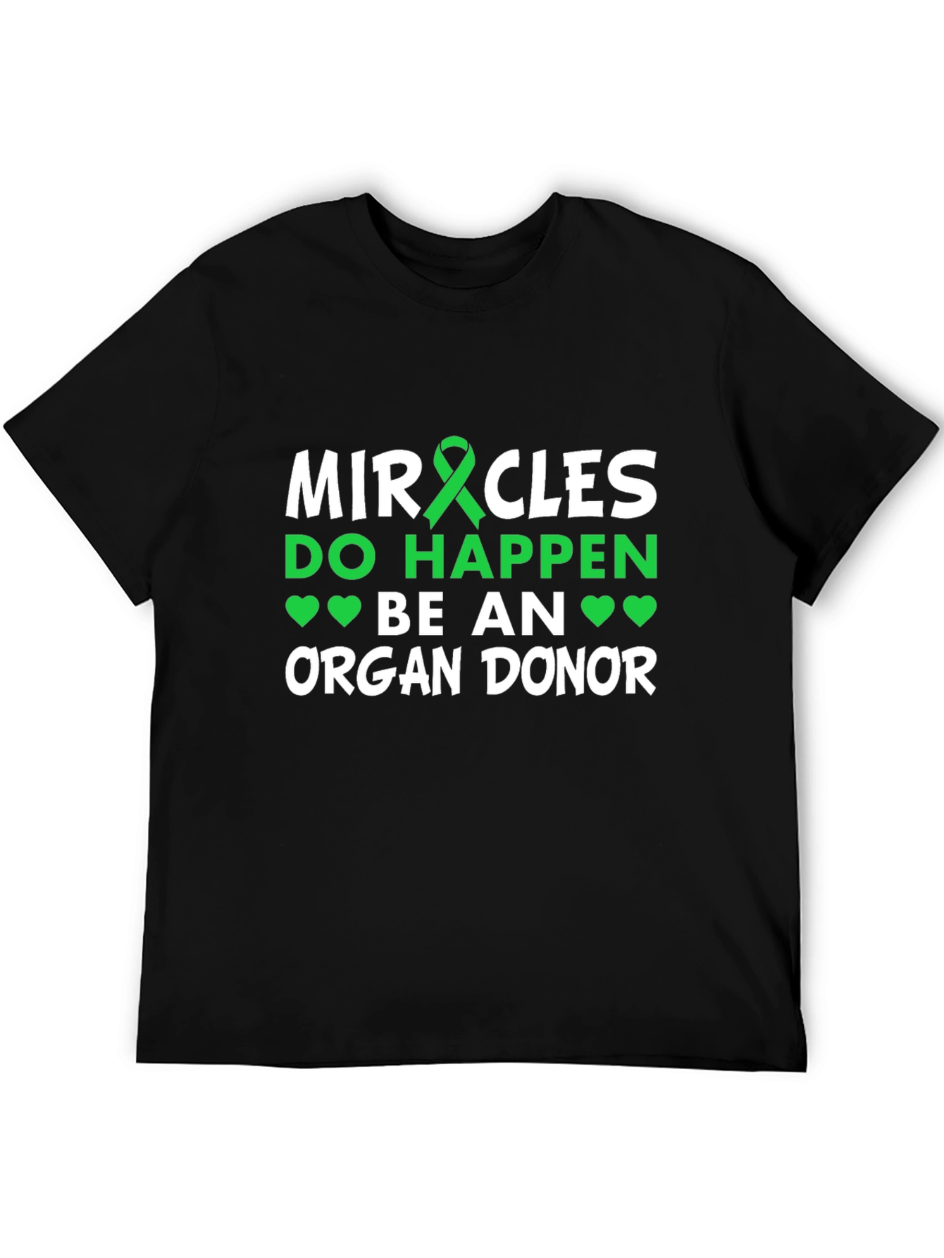 Organ Donor Awareness Black T-Shirt