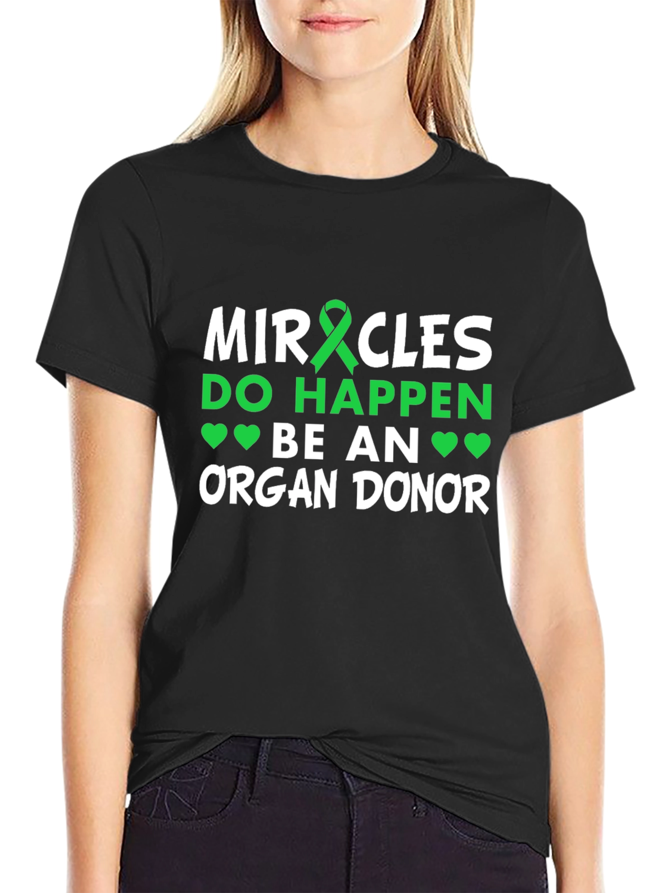 Organ Donor Awareness Black T-Shirt