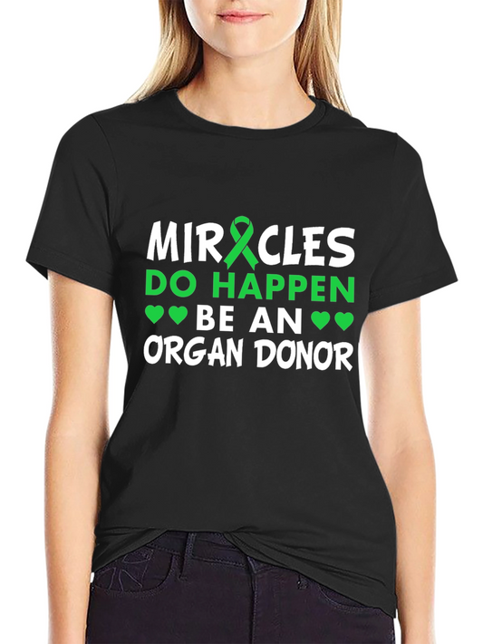 Organ Donor Awareness Black T-Shirt