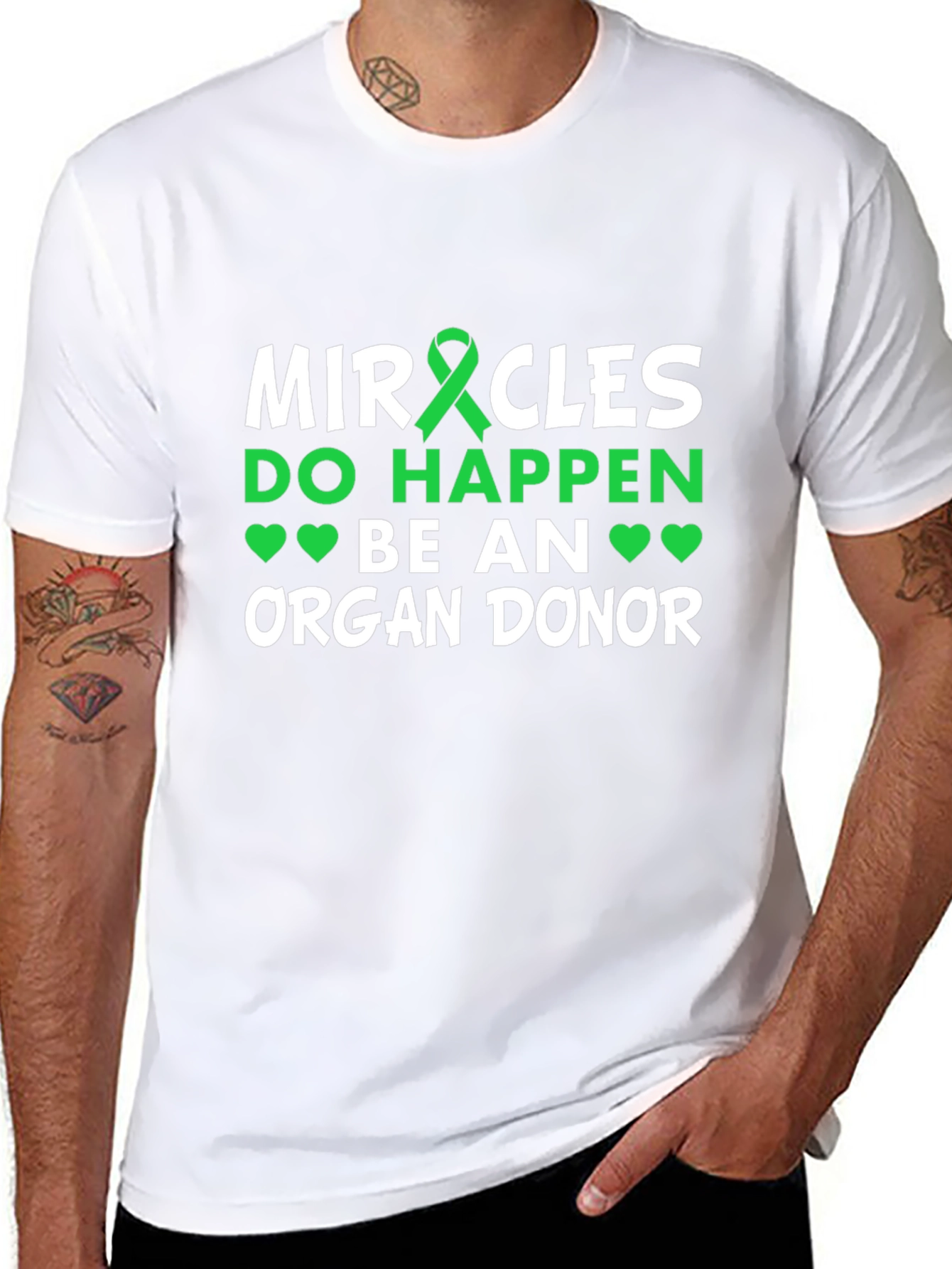 Organ Donor Awareness Black T-Shirt
