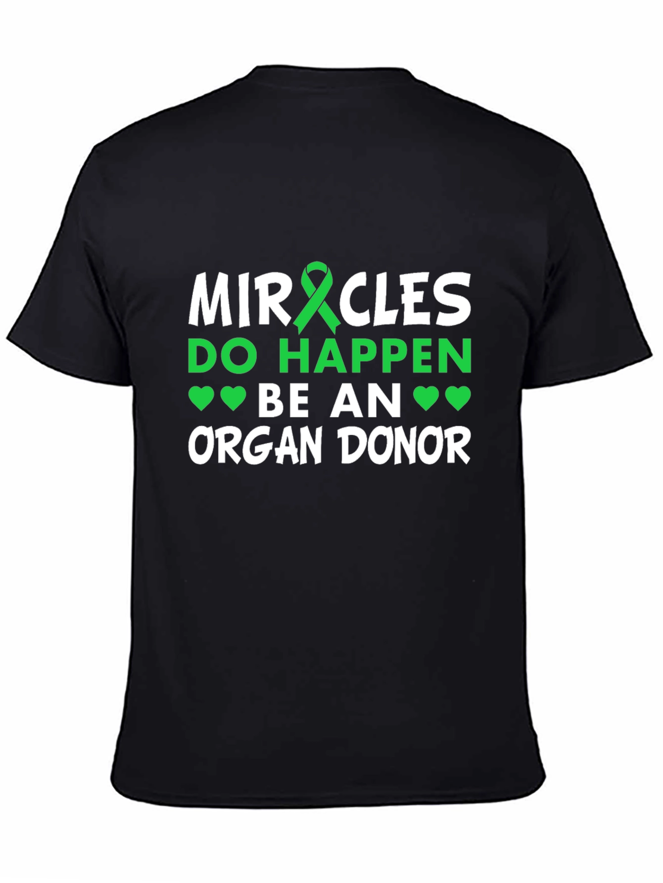 Organ Donor Awareness Black T-Shirt