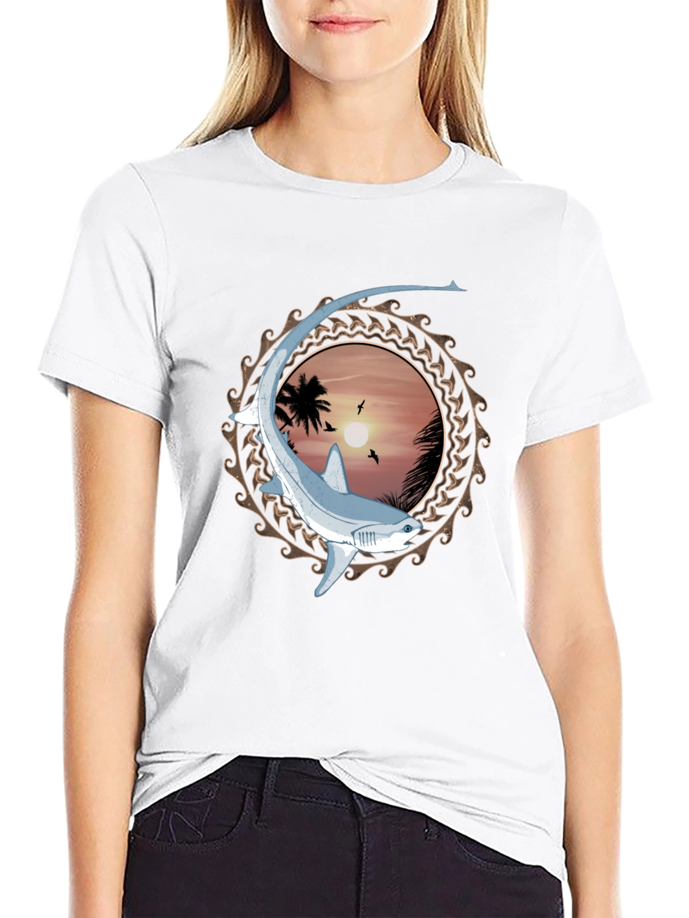 Shark Sunset T-Shirt