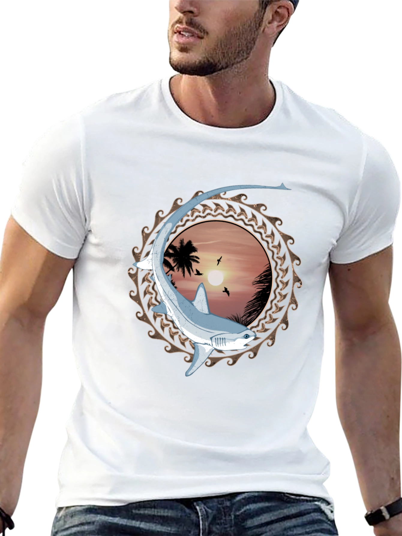 Shark Sunset T-Shirt