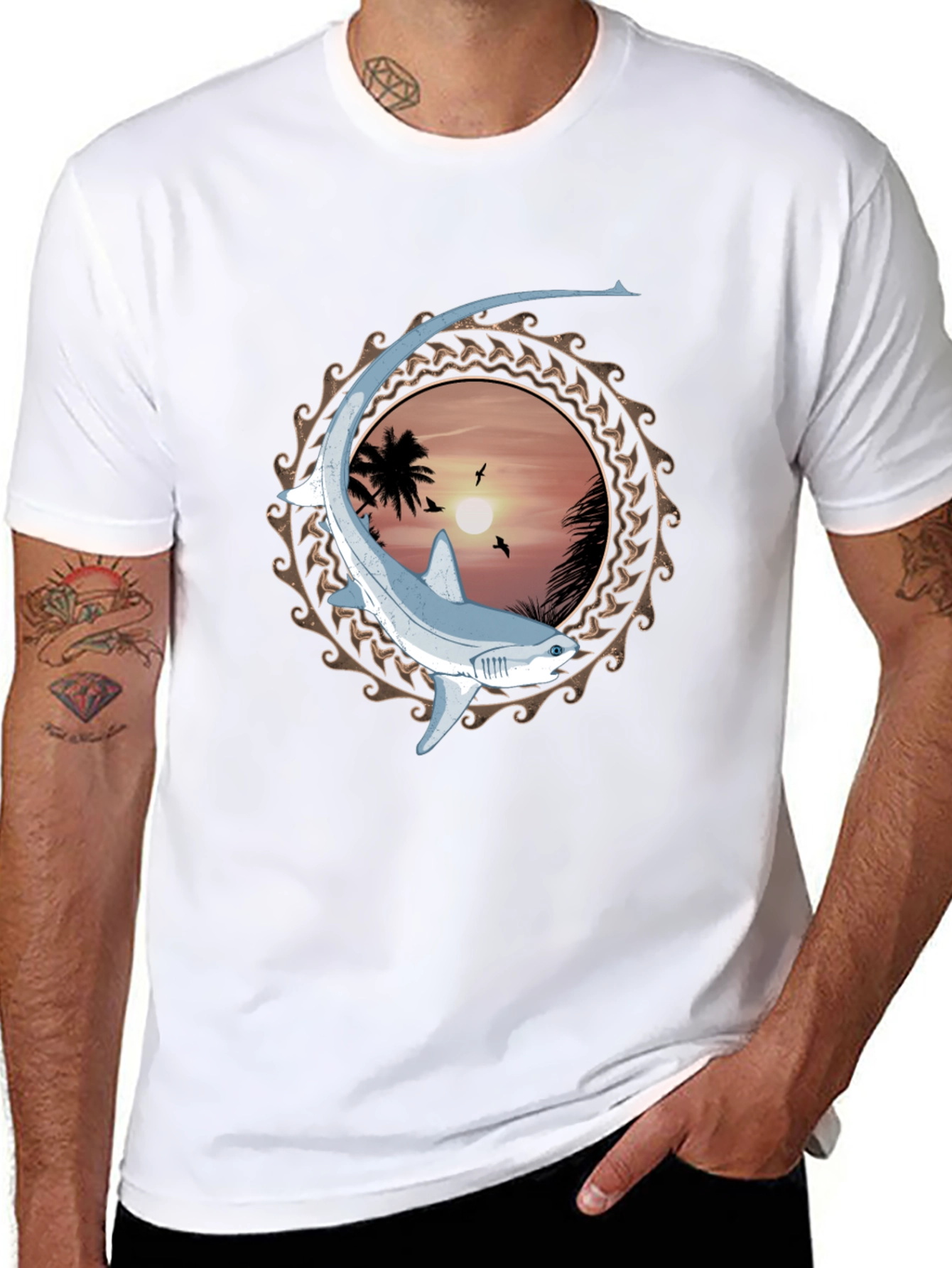 Shark Sunset T-Shirt