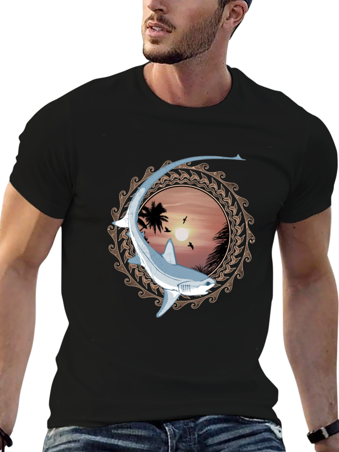 Shark Sunset T-Shirt